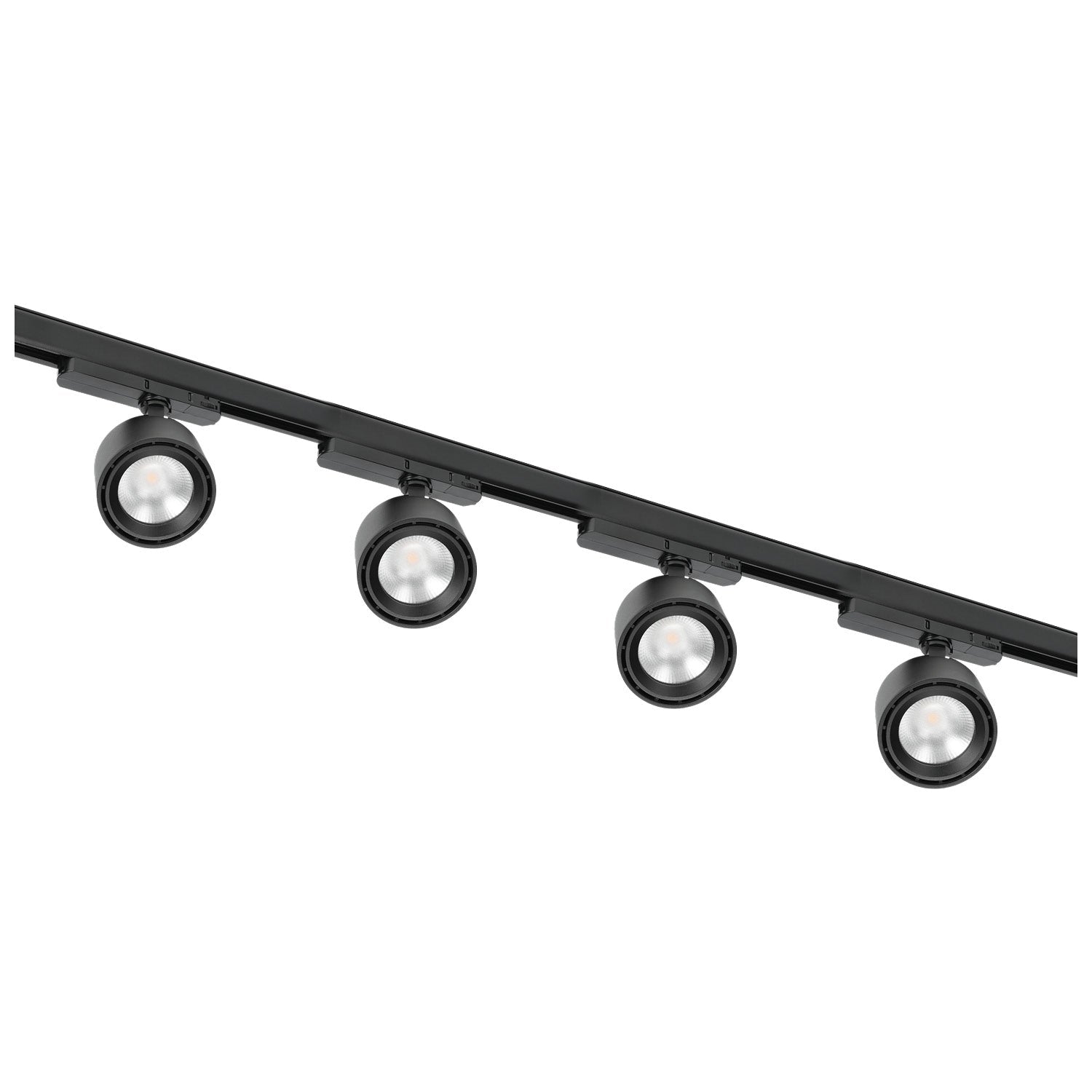 Zestaw szynowy 3 fazowy szyna 2m, 4x LED 10W CZARNY kompletny zestaw - LAITICA