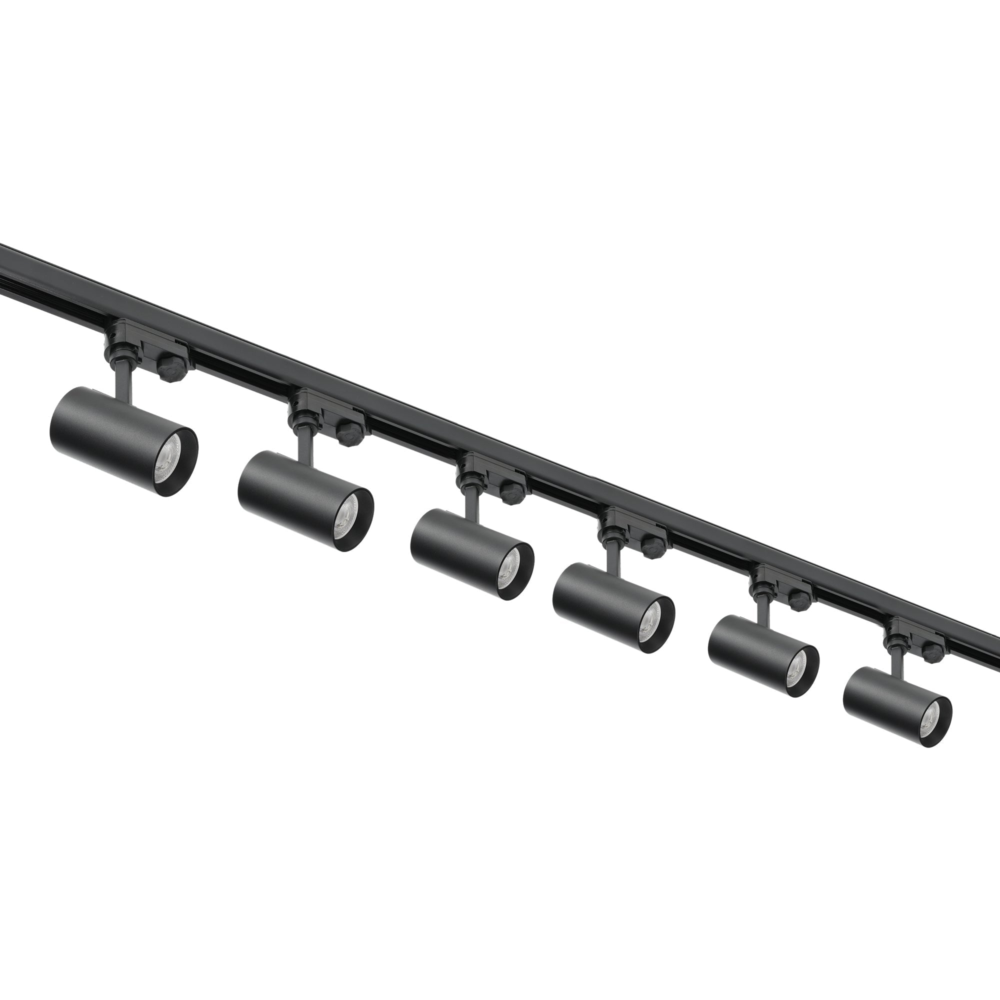 Zestaw szynowy 3 fazowy szyna 2m, 6x Lampa CZARNY kompletny zestaw - LAITICA