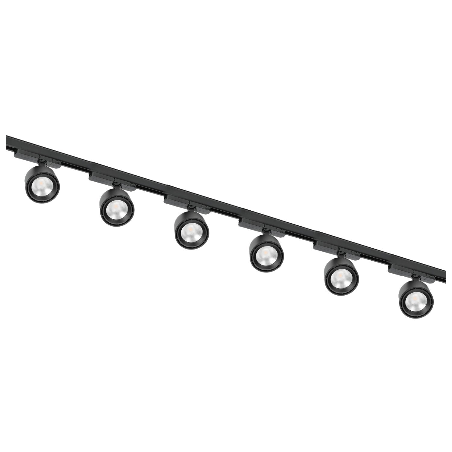 Zestaw szynowy 3 fazowy szyna 2m, 6x LED 10W CZARNY kompletny zestaw - LAITICA