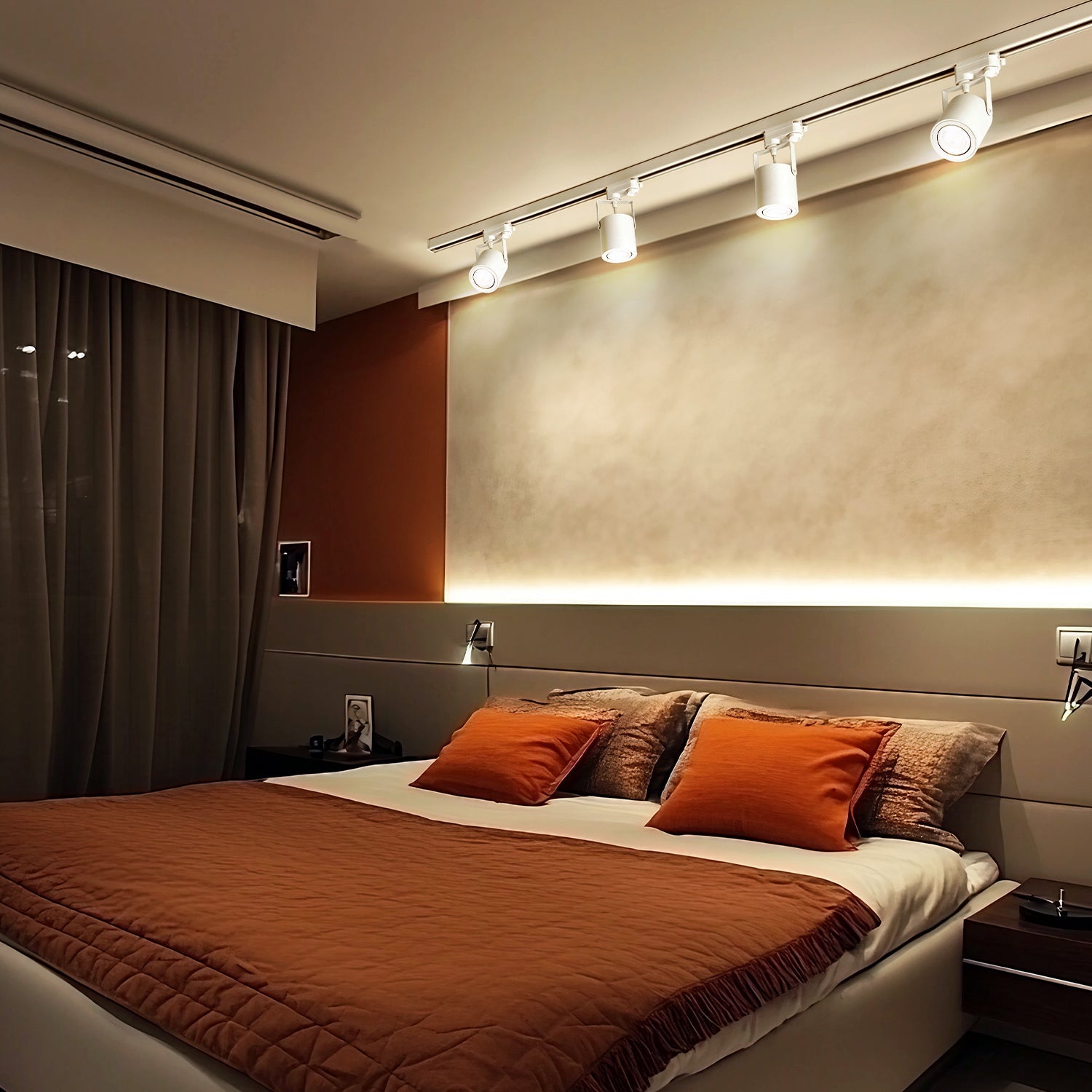 Zestaw Szynowy Biały 3 fazowy 4x Reflektor GU10 + 2x Szyna 1m + Łącznik I - LAITICA