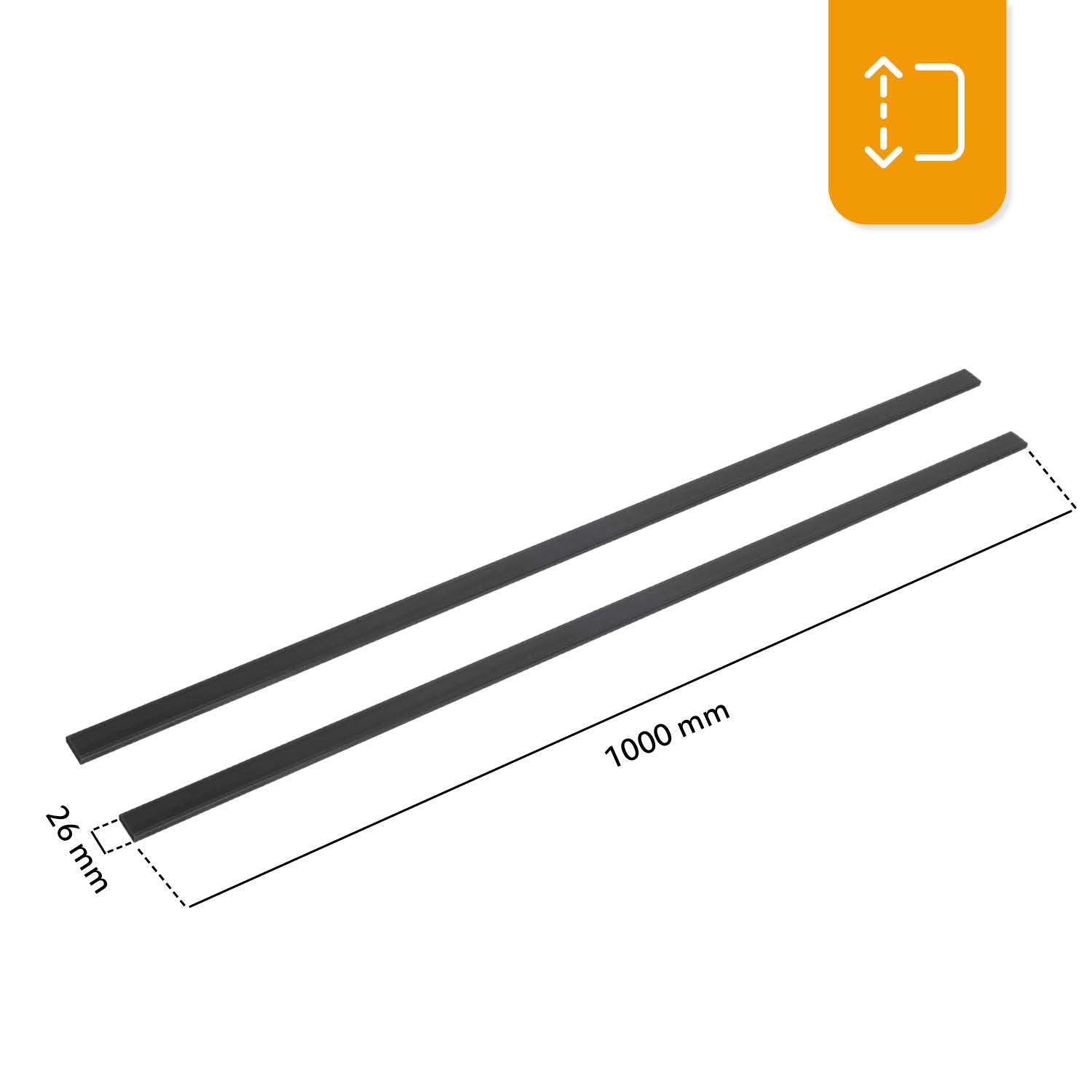 Zestaw szynowy magnetyczny 2×1 m + 5× lampa liniowa LED R3 10W 3CCT czarny - LAITICA
