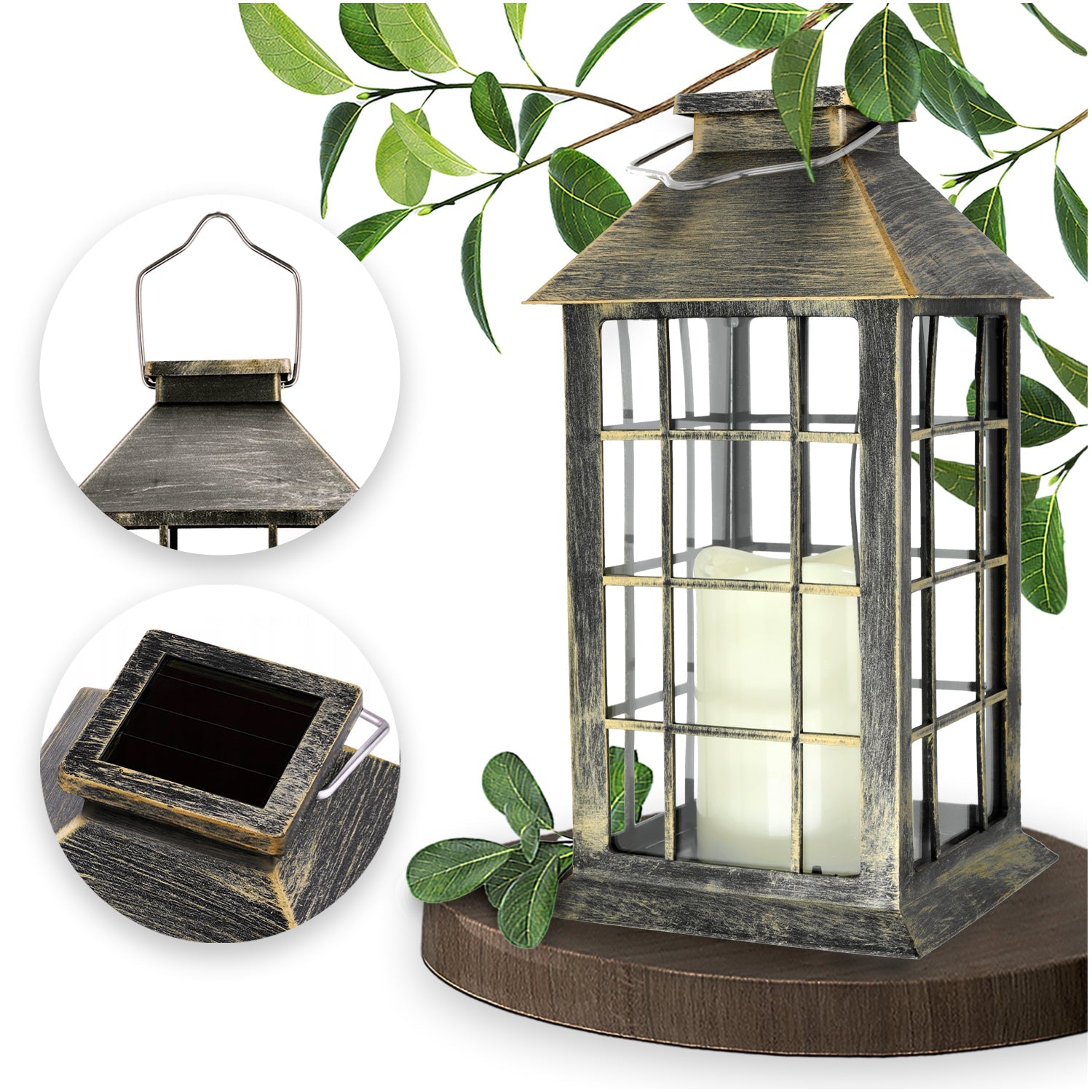 ZŁOTA LATARENKA LED Lampa Solarna Ogrodowa Barwa Ciepła Ozdobna LAMPION - LAITICA