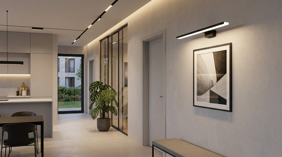 Kinkiet łazienkowy LED 10W lampa ścienna nad lustro CZARNY wodoodporny IP44