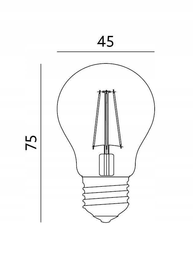 ŻARÓWKA LED E27 moc 1,3W 3000K barwa ciepłobiała Kulka EDISON