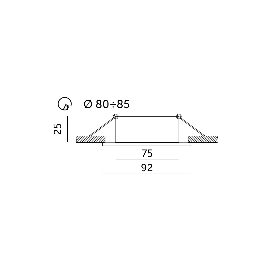 Zestaw 6x ruchoma oprawa halogenowa LUMO9 + LED GU10 5W premium neutralna wymiary