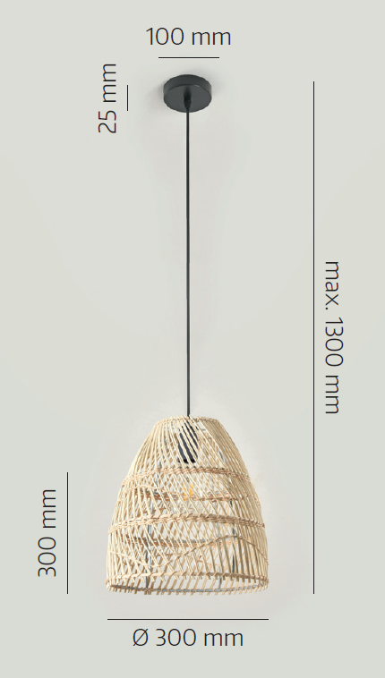 Lampa wisząca w stylu BOHO RANGO E27 odcienie czerni i beżu