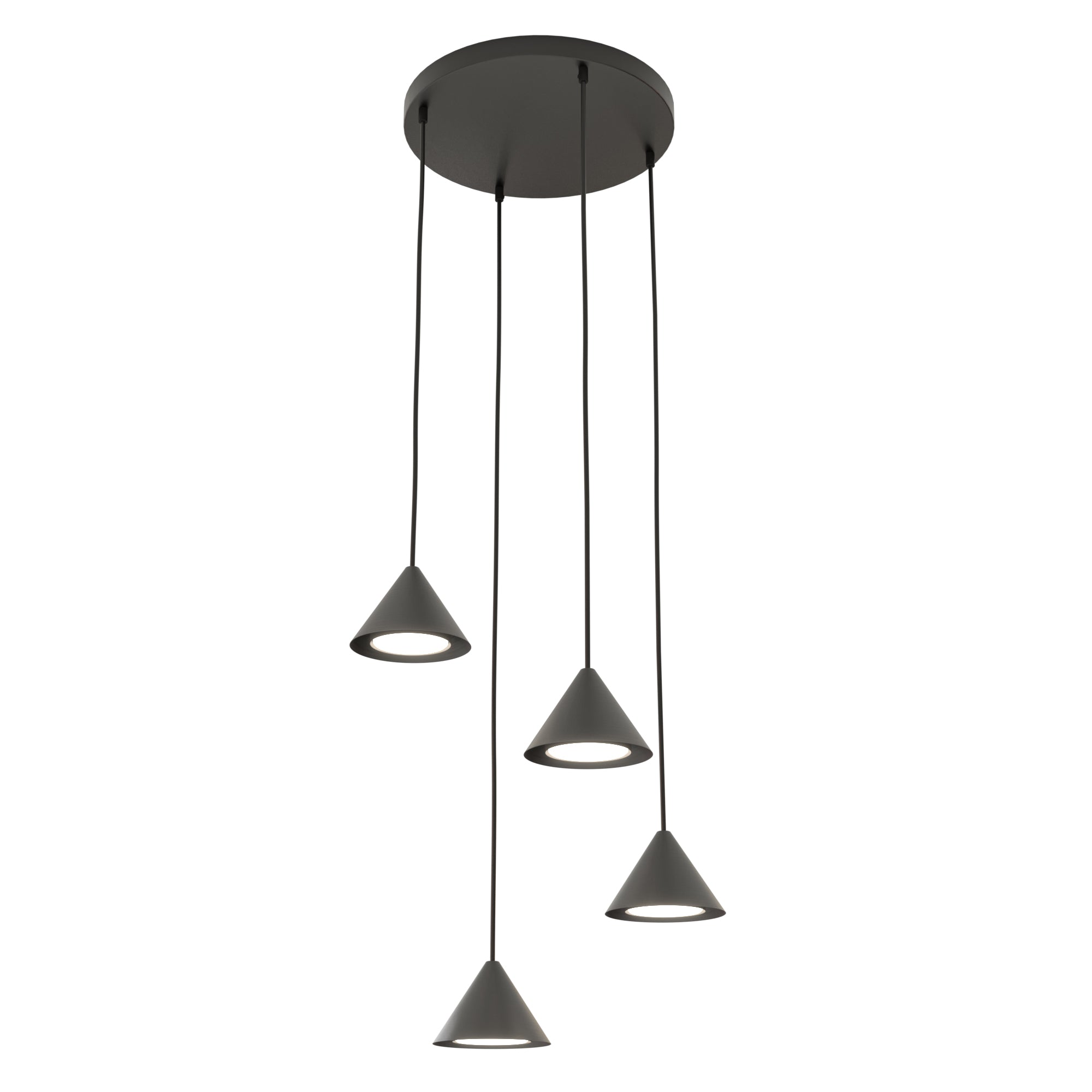 Lampa wisząca INEZ nowoczesny design SUFITOWA 4x klosz Metal GX53 regulacja