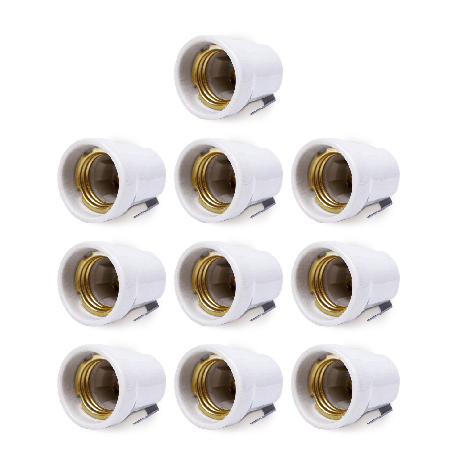 10x Oprawka ceramiczna HOLDER na trzonek E27 ZESTAW - LAITICA