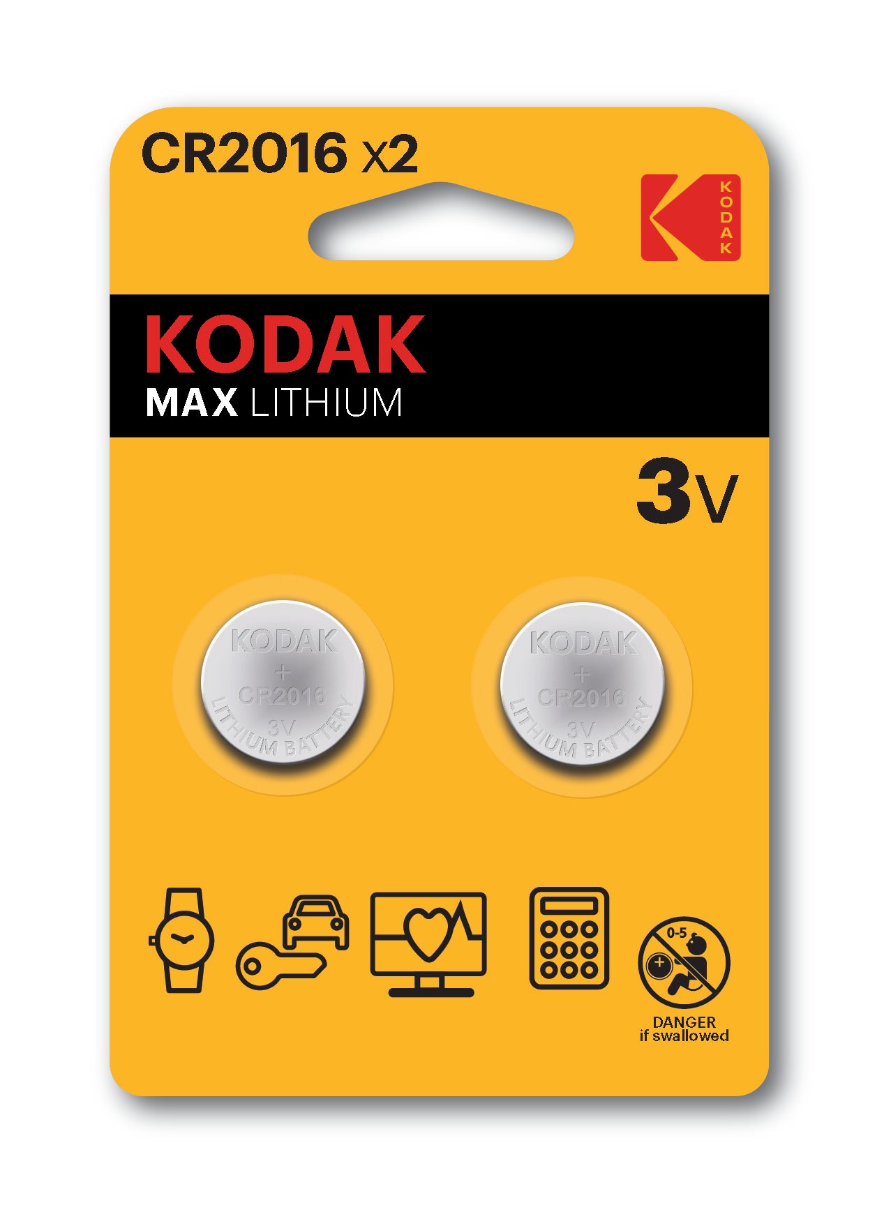 Bateria KODAK MAX CR2016 3V litowa BLISTER 2 sztuki