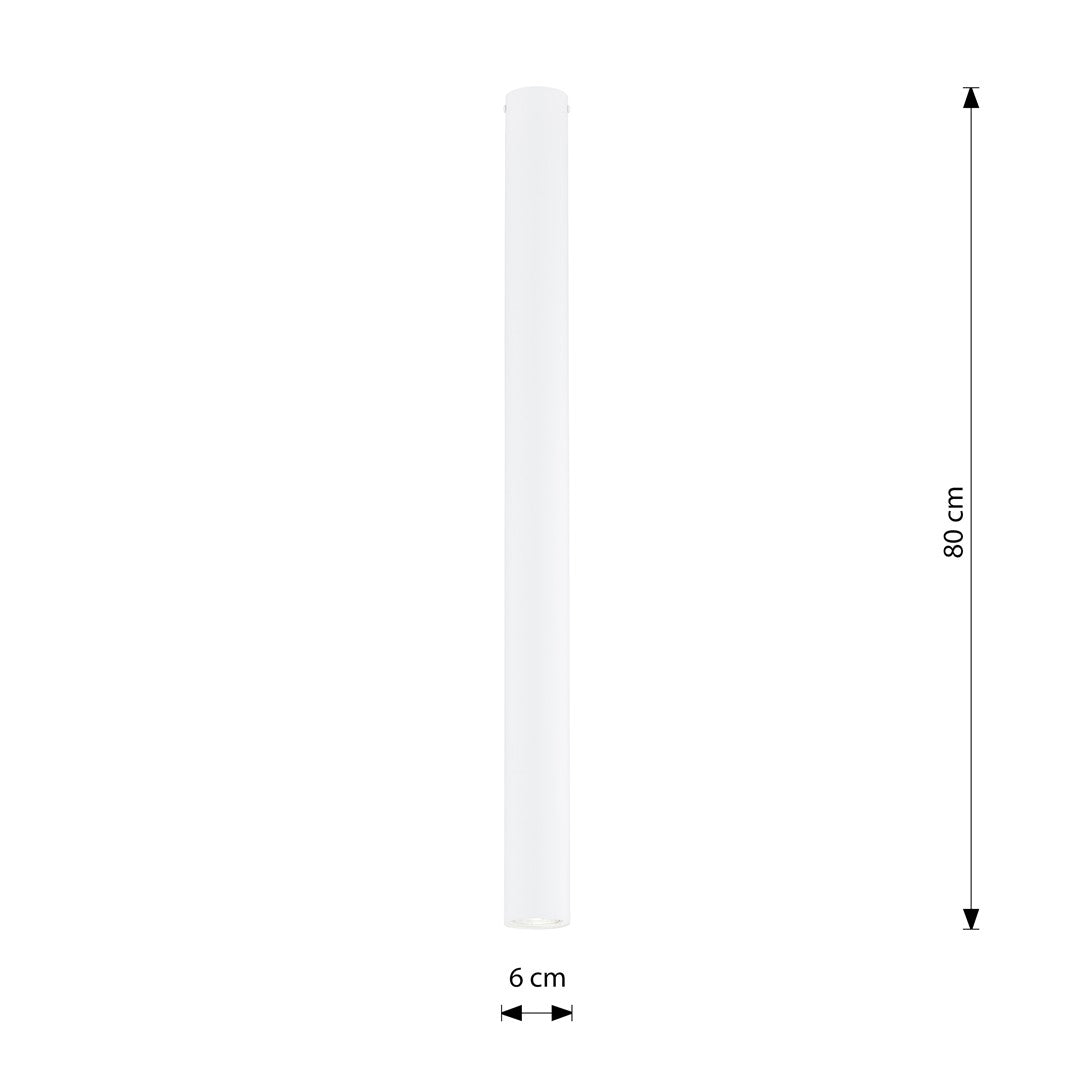 Lampa sufitowa TECNO 1XXL WHITE nowoczesna, spot, biała