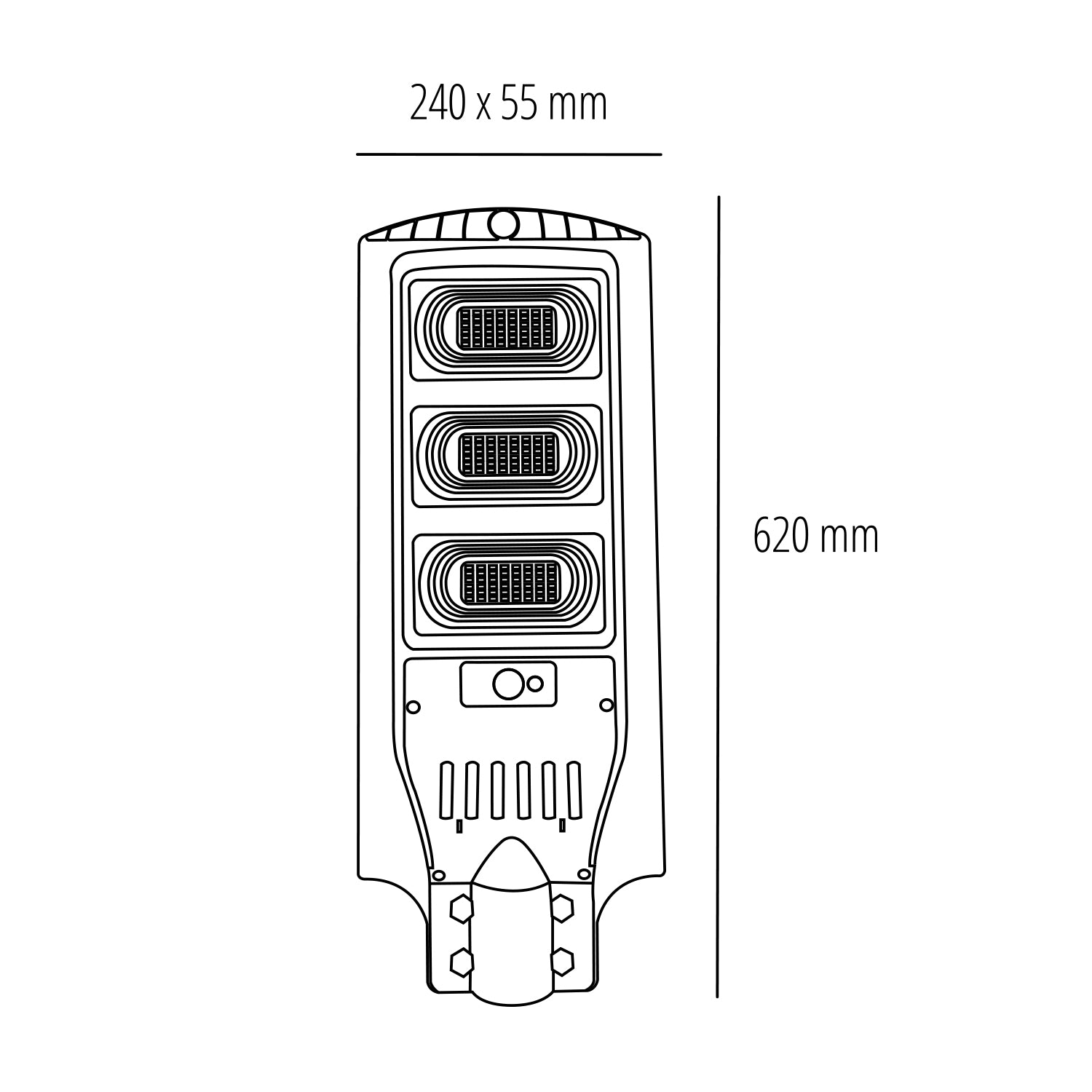 Oprawa DROGOWA LED 8W Lampa Solarna Barwa ZIMNA 6500K Czujnik Ruchu IP54