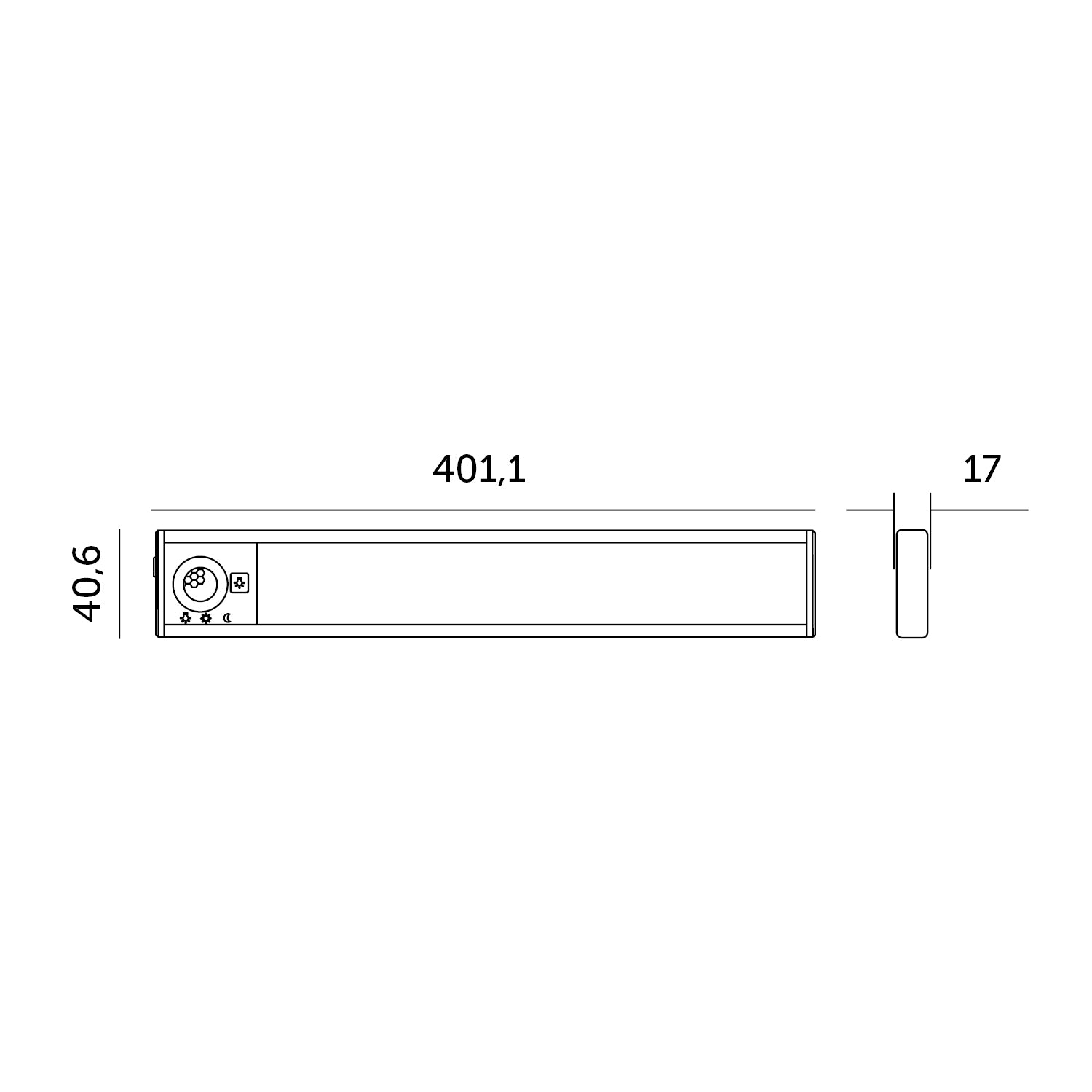 Oprawa LED COMO 2W czujnik ruchu REGULACJA ŚWIATŁA 3 tryby oświetlenia USB-C