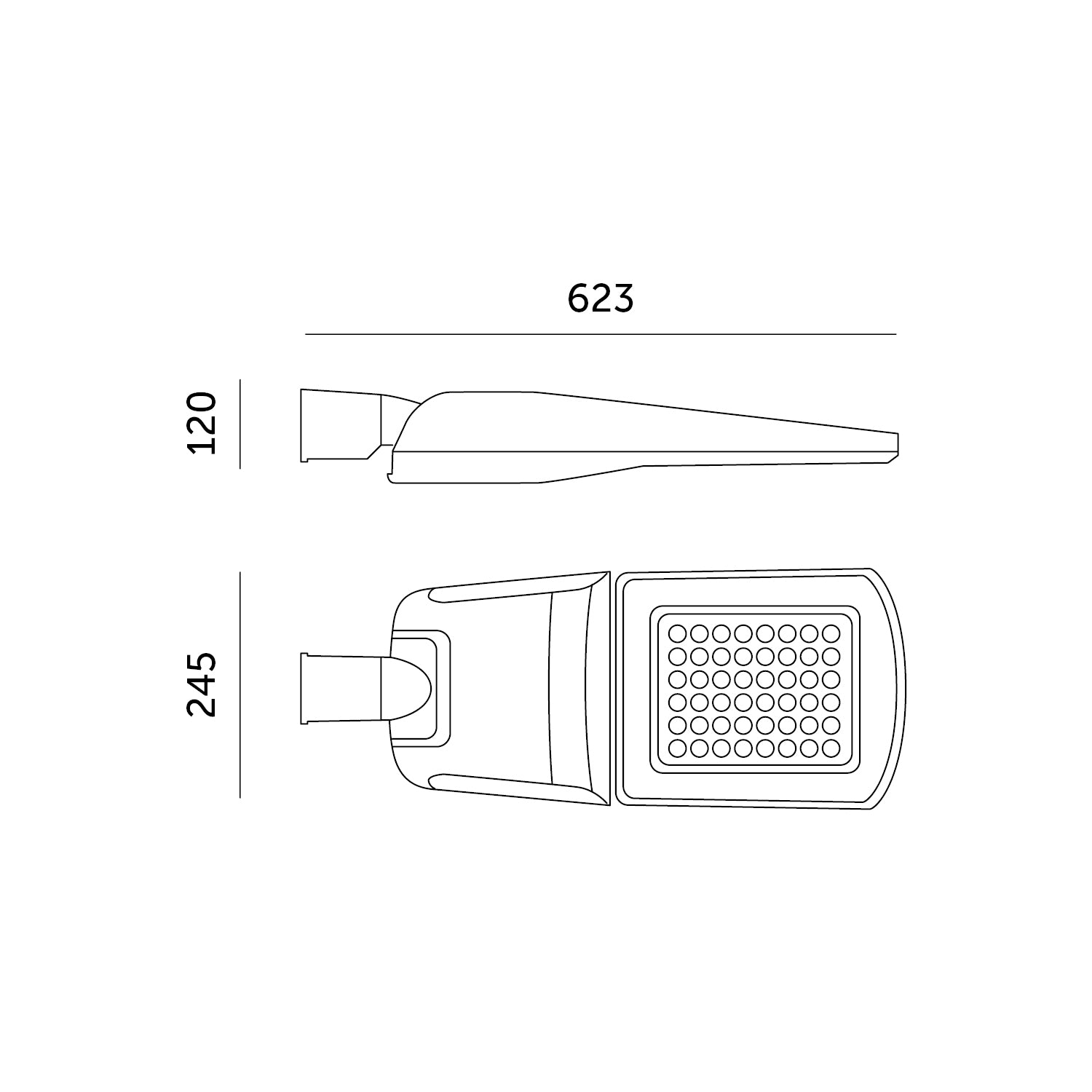 Lampa Parkingowa LED 120W L Barwa Neutralna 20400lm IP66 Oprawa Uliczna