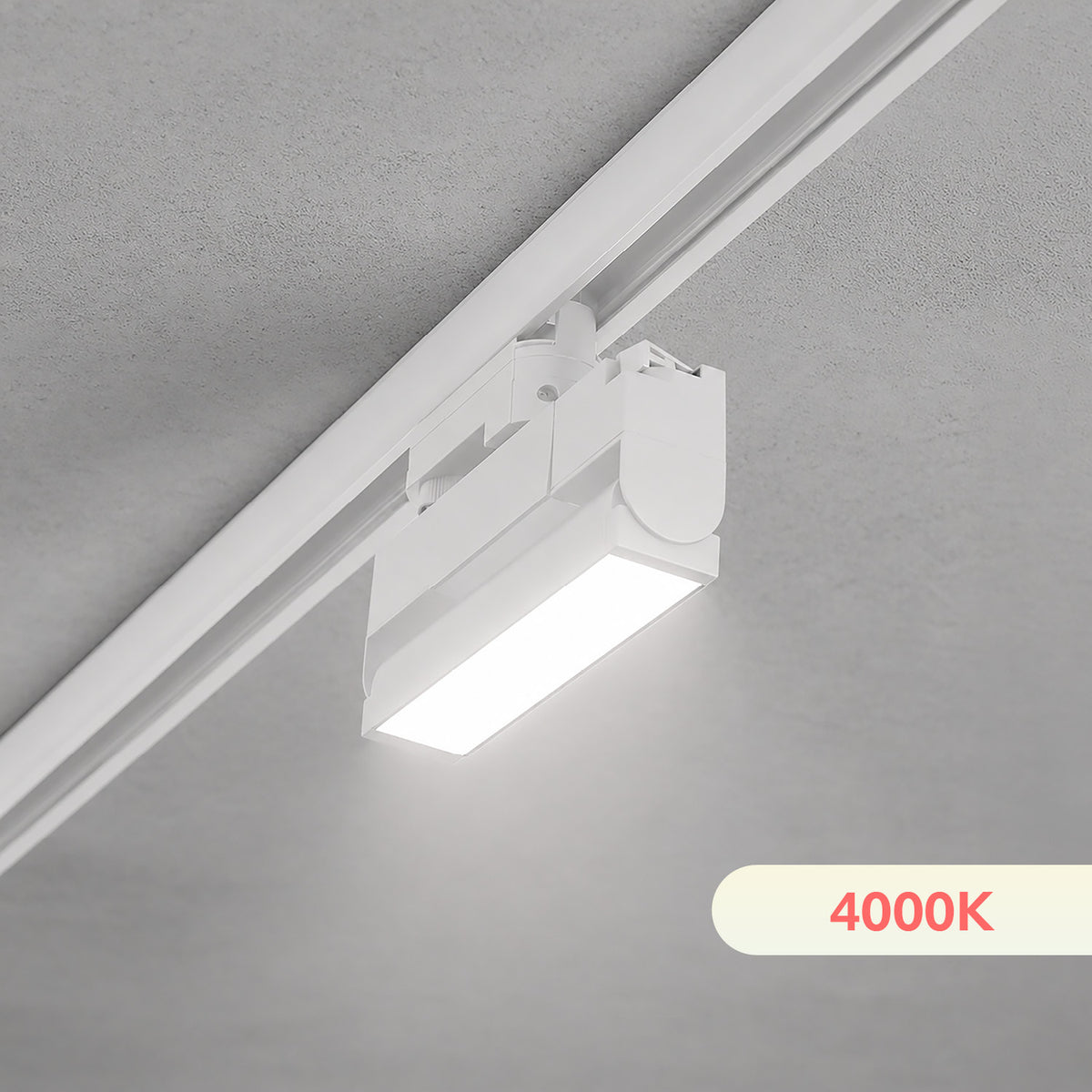 Reflektor szynowy LED 12W 4000K biały | Szynoprzewód 3-fazowy