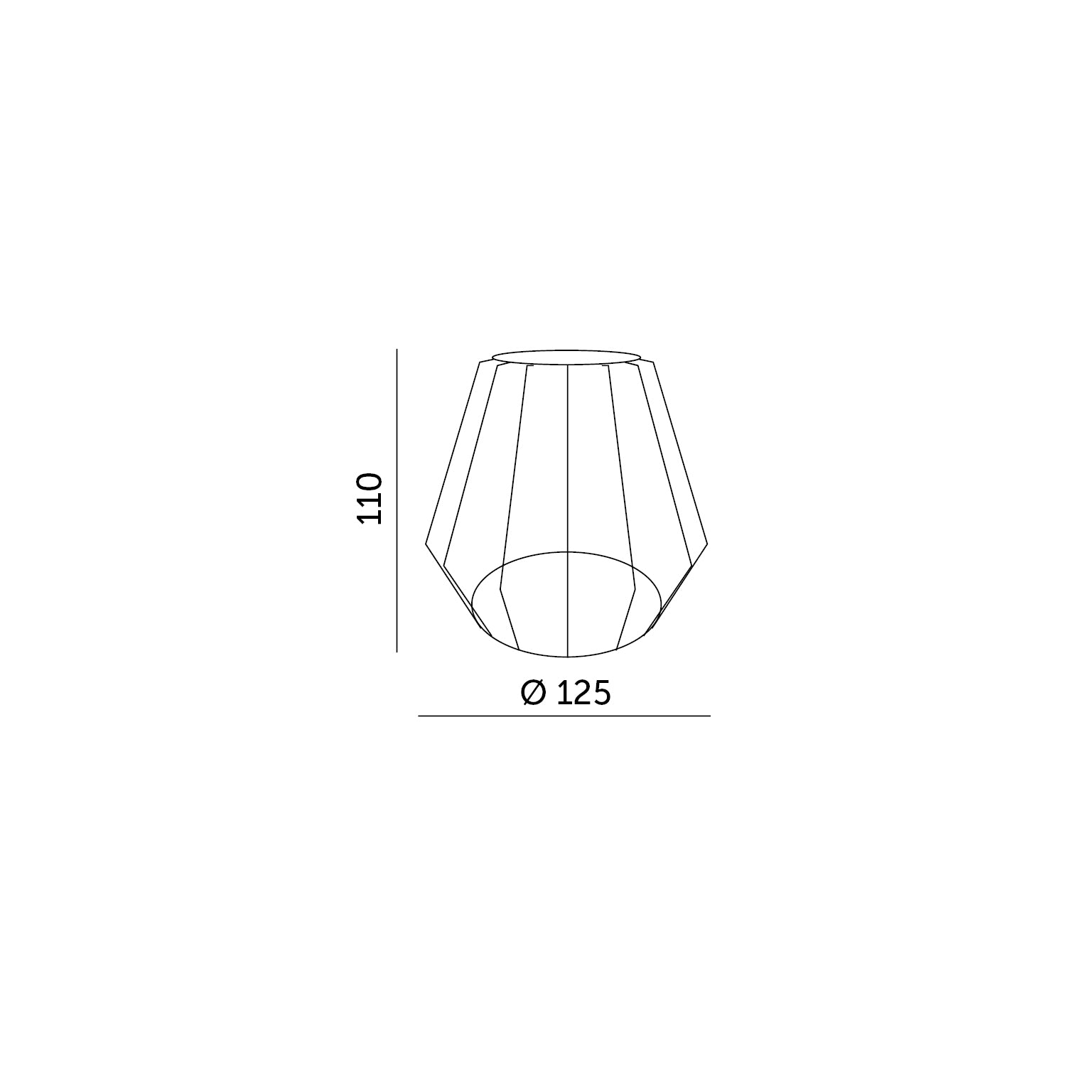 Klosz do girlandy CRETE D1 czarny 5 sztuk do zestawu metalowy 12,5cm