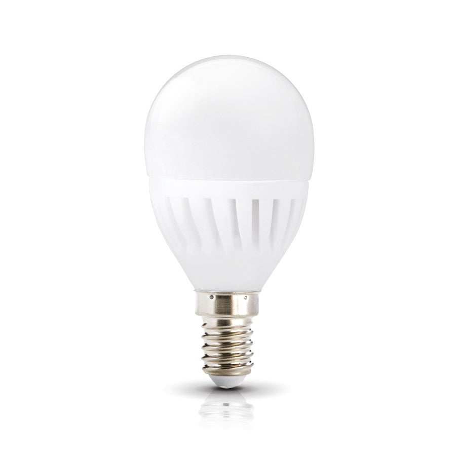 Żarówka LED 9W E14 barwa neutralna 4000K KULKA ceramiczny korpus