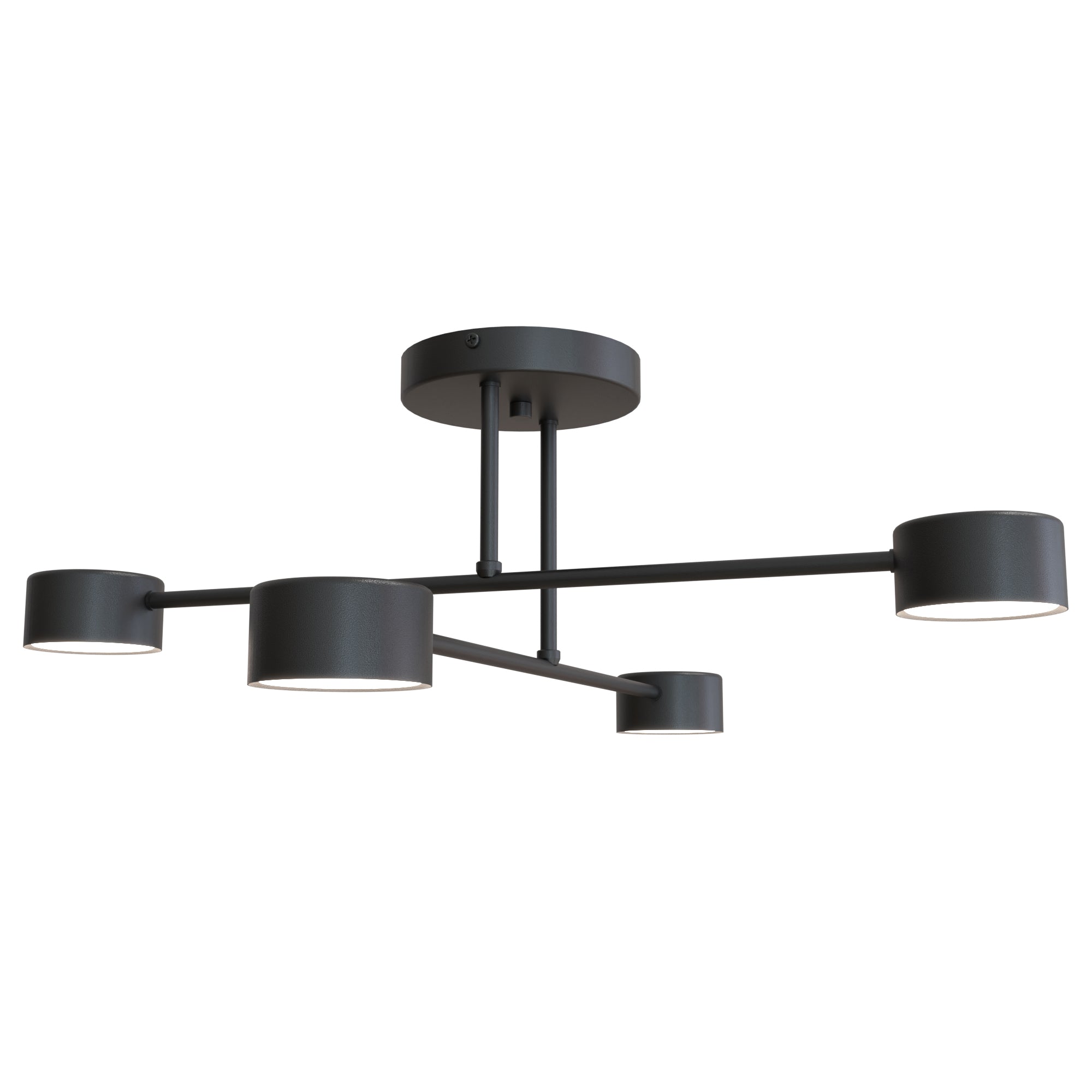 Lampa sufitowa INEZ 4-punktowa CZARNA plafon 60cm Minimalistyczna Metal