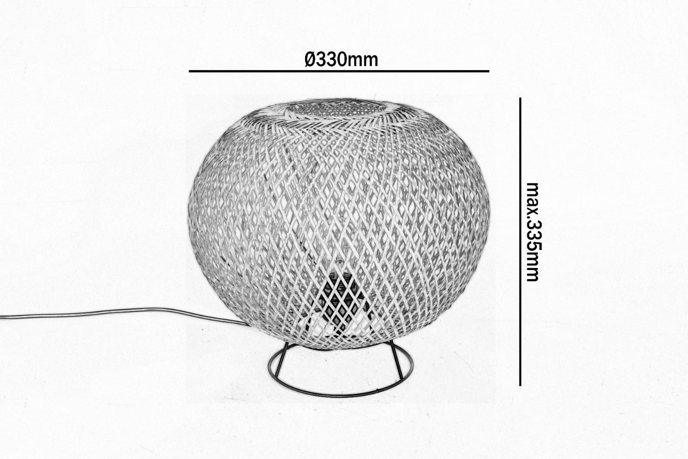 Lampa dekoracyjna w stylu Boho STOŁOWA Naturalna Bambusowy Abażur 1xE27 LLS