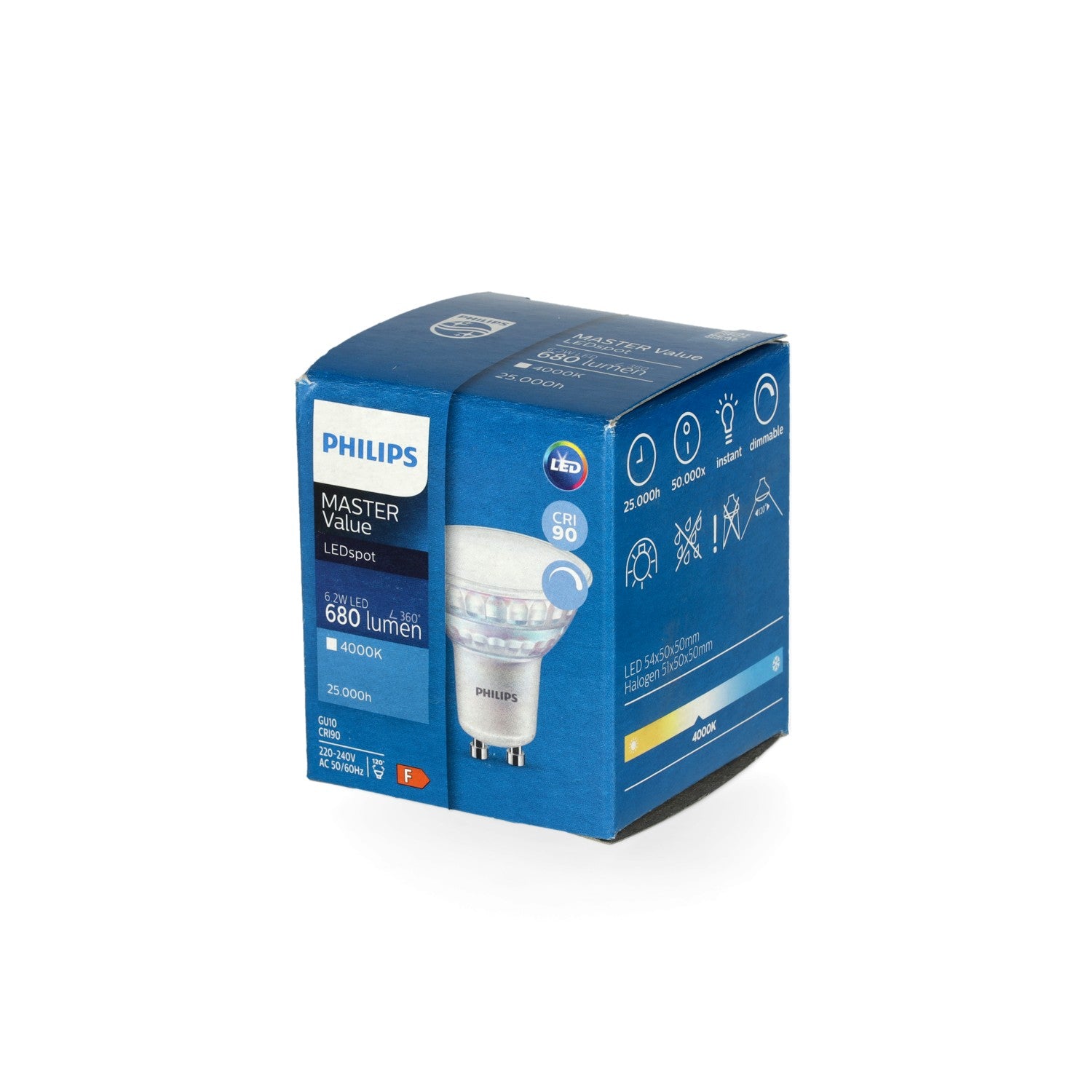 Żarówka LED PHILIPS GU10 barwa neutralna 4000K 6,2W ściemnialna 680lm