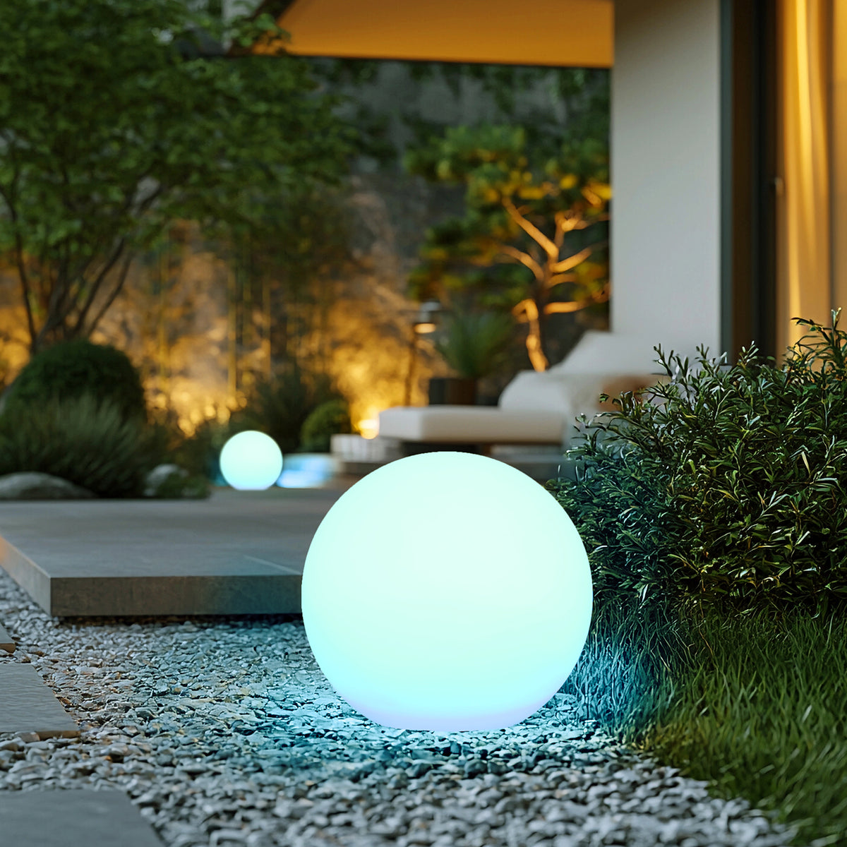 Kula LED Halloween 30 cm solarna RGB USB pilot lampa ogrodowa dekoracja