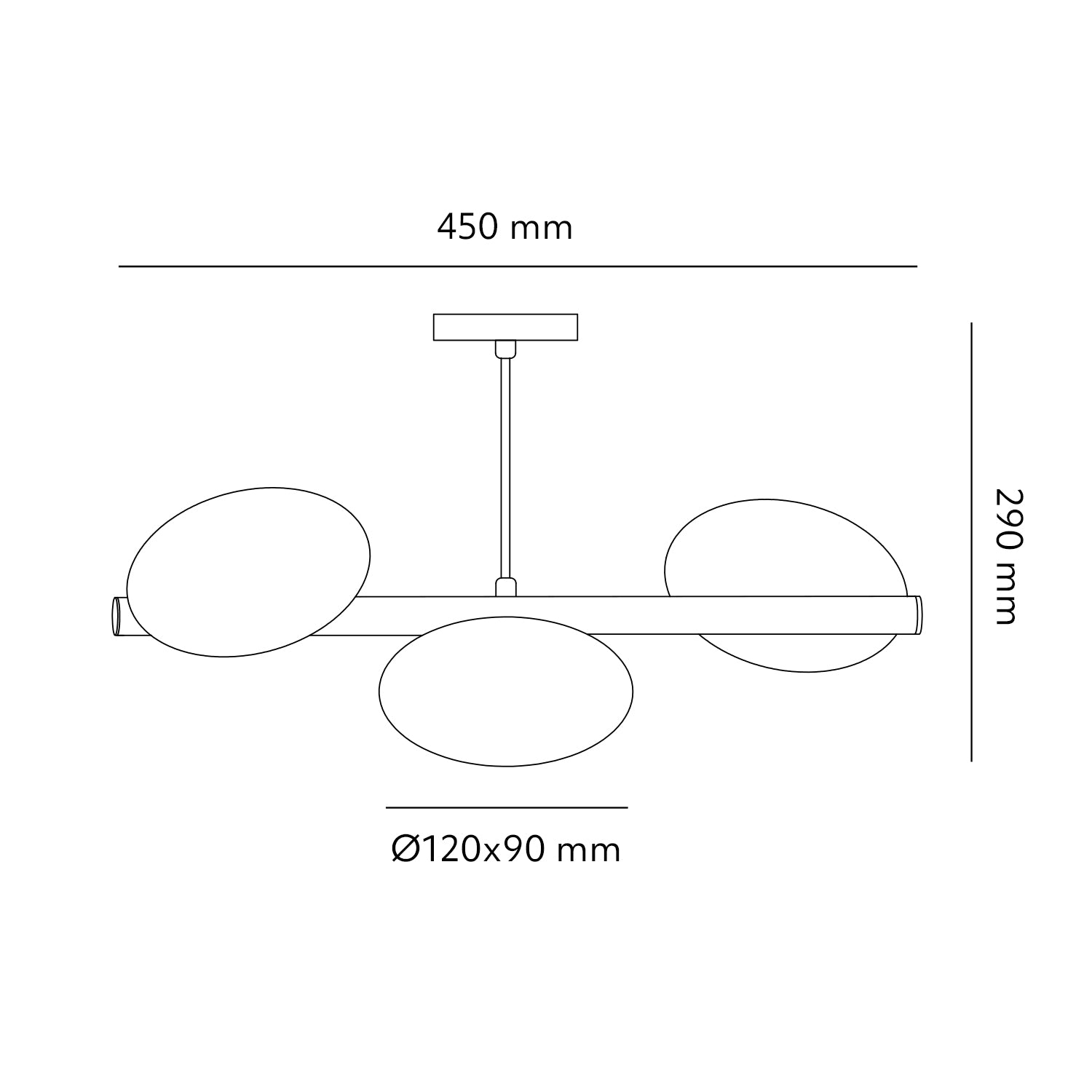 Lampa Sufitowa Potrójna 3x Biały Klosz Czarno-złota Klasyczna do Salonu