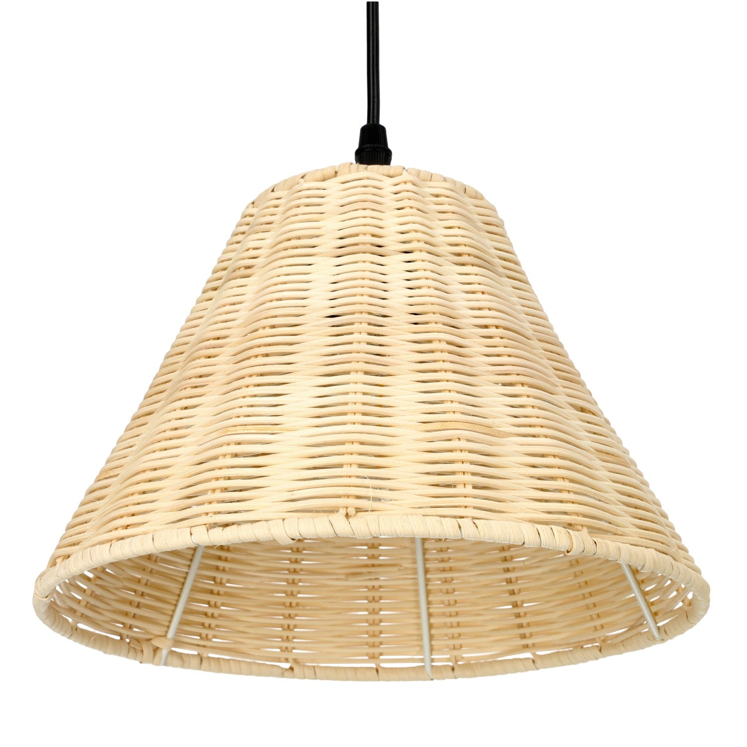 Lampa wisząca z rattanu w stylu BOHO RONDA trzonek E27