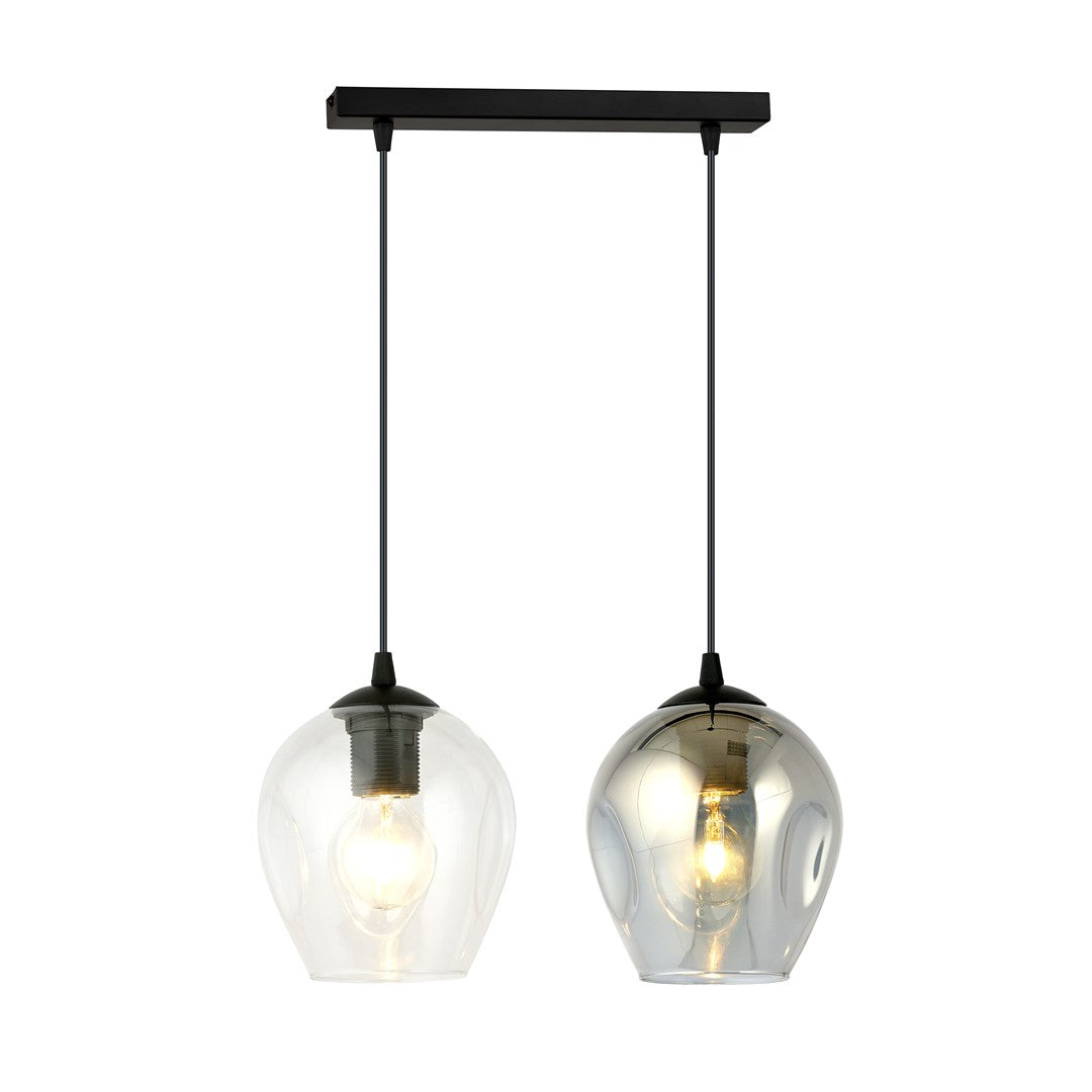 Lampa wisząca ISTAR 2 BL MIX loft, klosz kolor mix, czarna