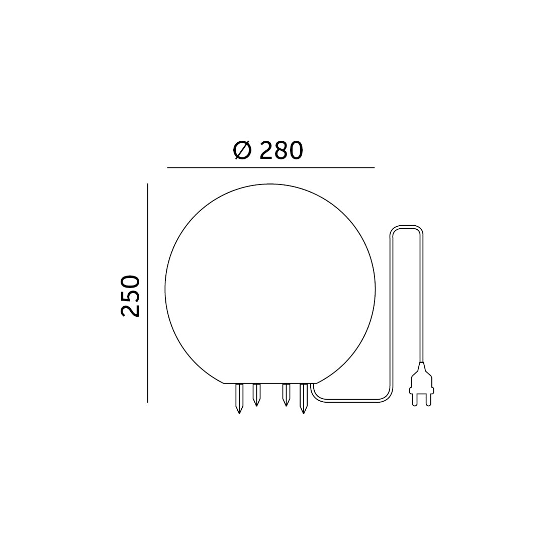 Kula ogrodowa GARDEN BALL M + Żarówka kulka LED 7W E27 barwa neutralna