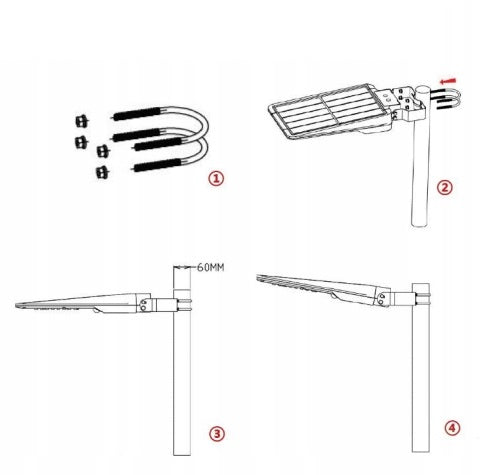 Lampa ULICZNA Solarna Czujnik Ruchu Latarnia 15W Naświetlacz IP65 MOCNA