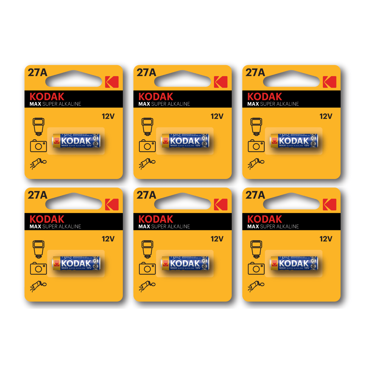 6x Bateria KODAK SUPERMAX 27A 12V Alkaliczna Zestaw 6 SZTUK - LAITICA