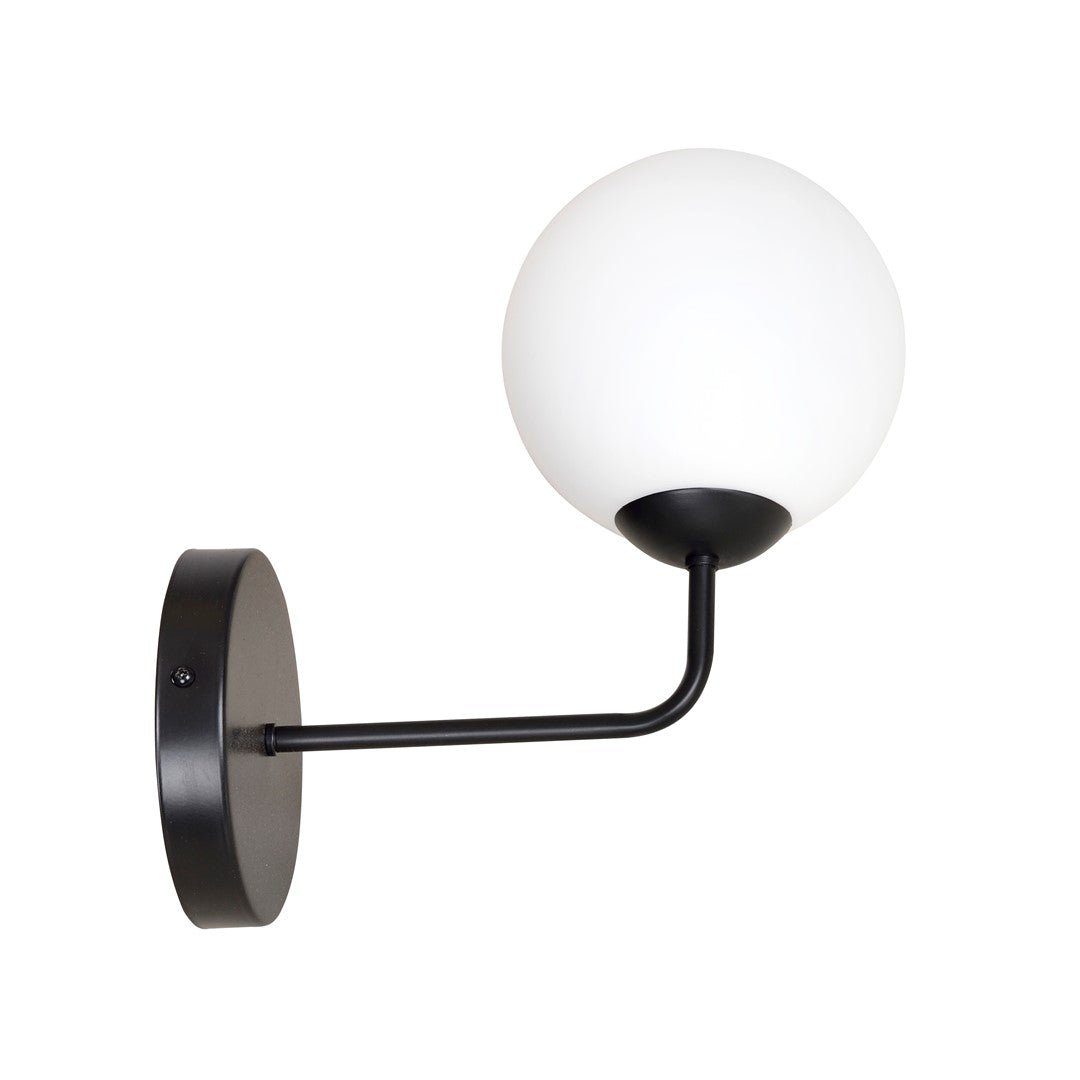 Lampa ścienna SELBI K1 BLACK czarny stal lakierowana/szkło Kinkiet