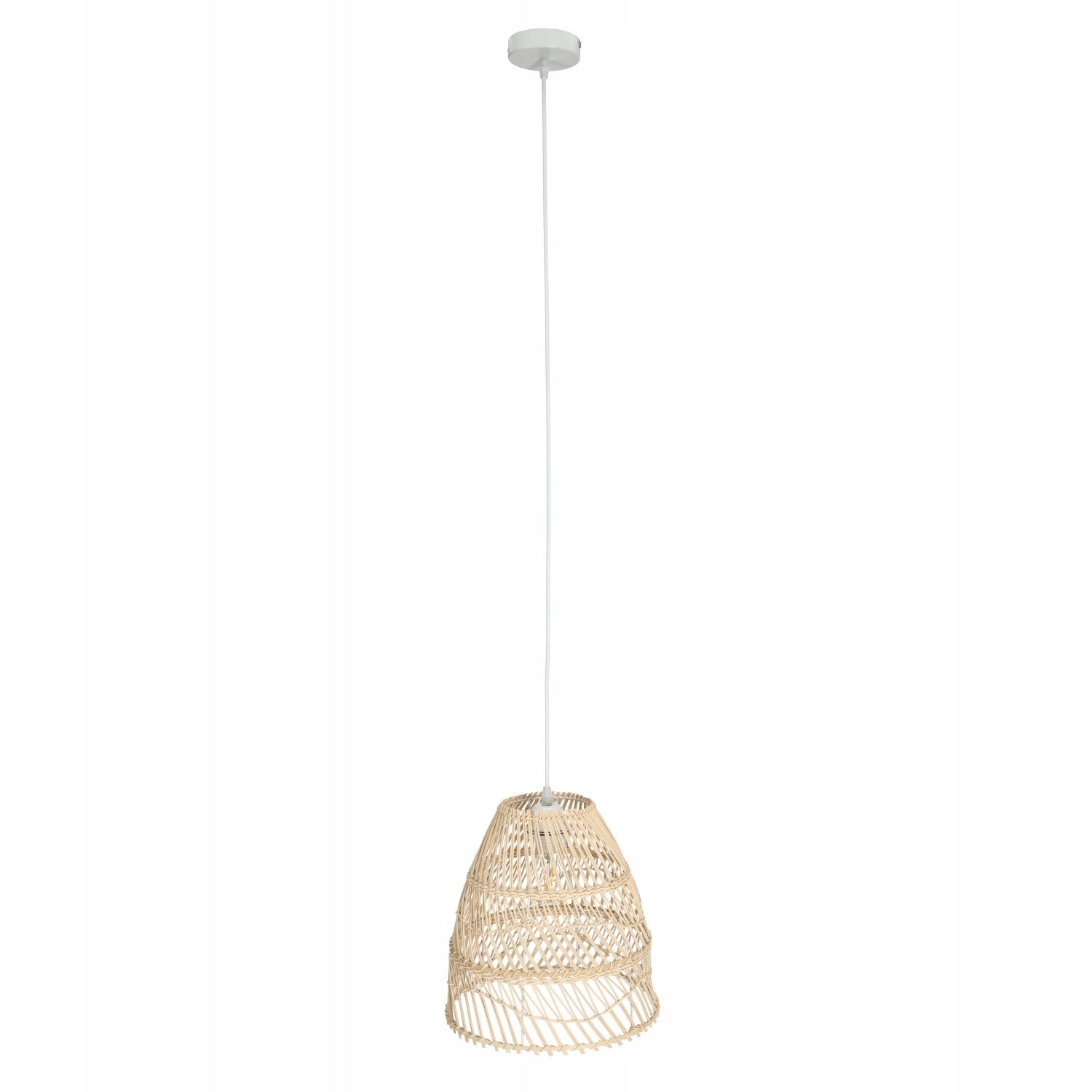 Lampa Rattanowa BOHO Wisząca Sufitowa na E27 do Salonu Odcienie beżu