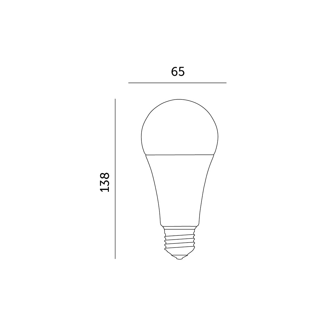 Żarówka LED GS 18W E27 barwa ciepłobiała wymiary