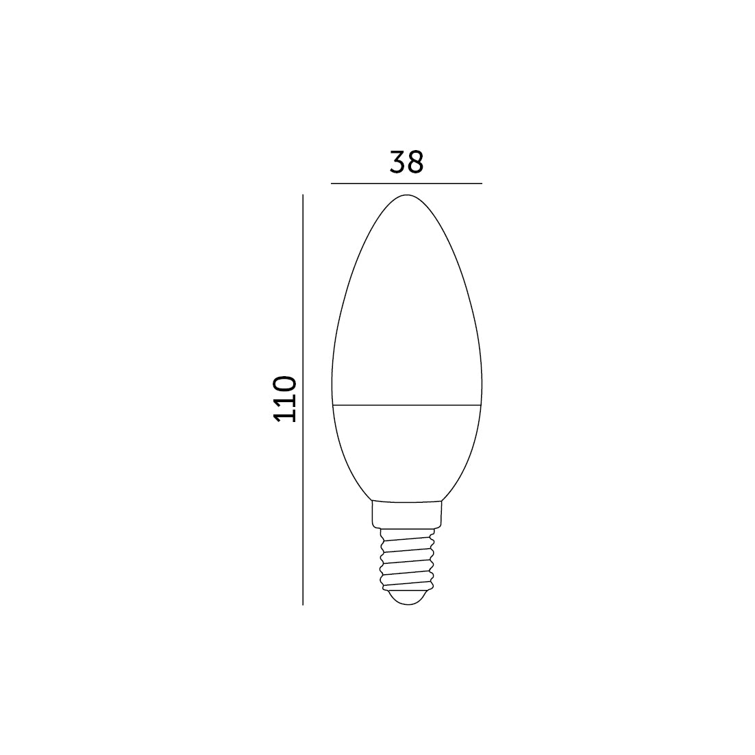 Żarówka LED SW 7W E14 barwa neutralna biała wymiary