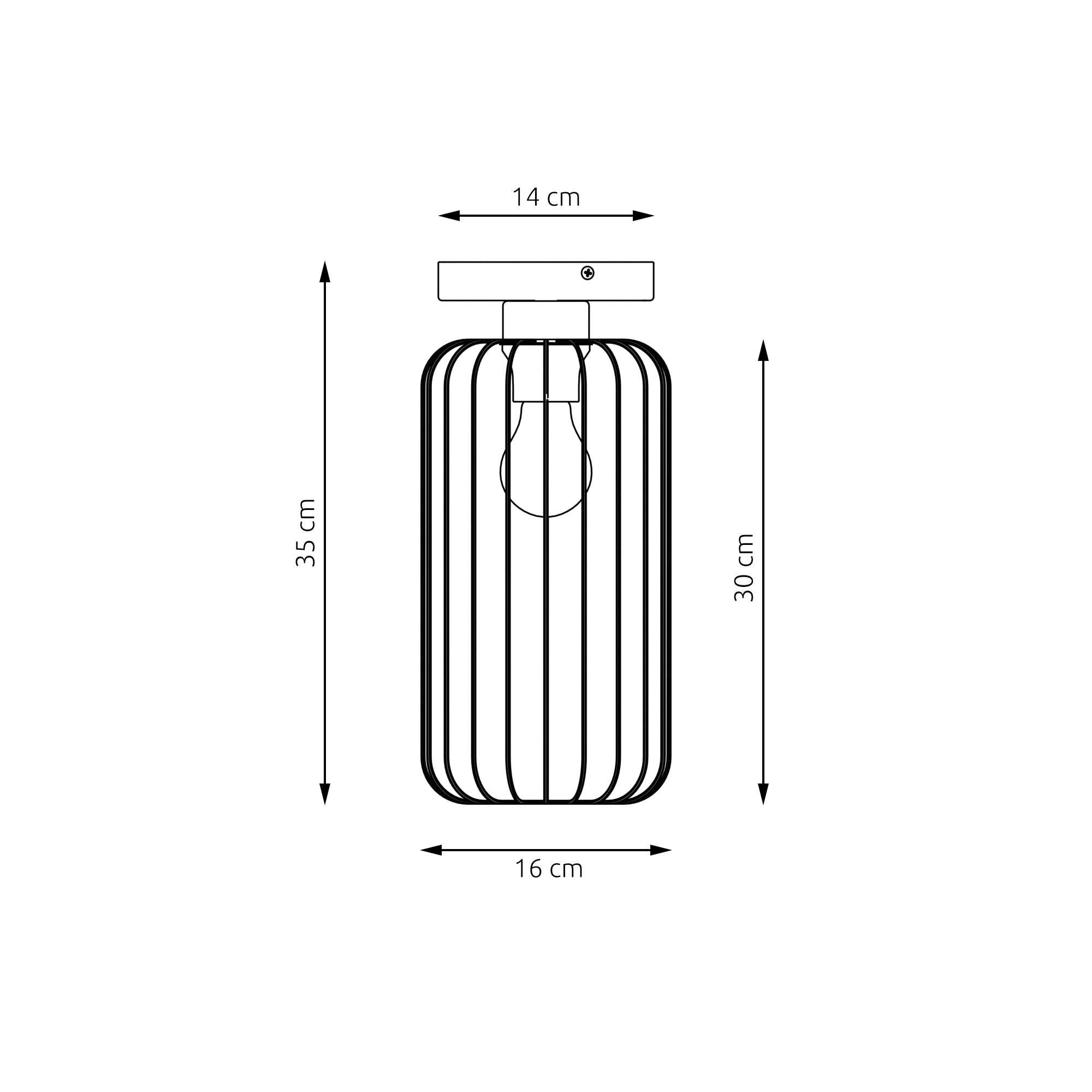 Lampa Sufitowa LIMA Czarna 1-punktowa E27 1x15W Metalowa Plafon Loft