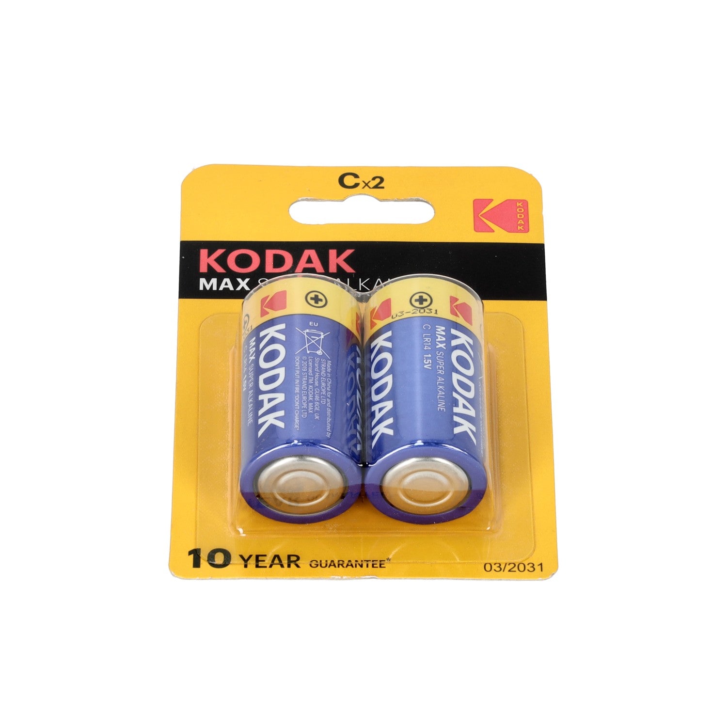 Bateria C KODAK MAX R14 1,5V alkaliczna BLISTER 2 sztuki
