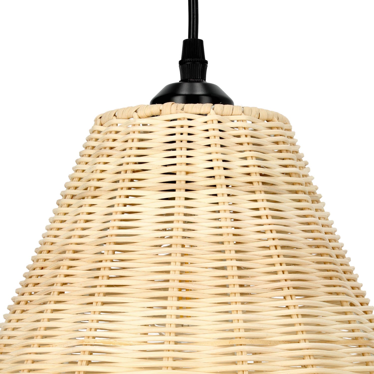 Lampa wisząca z rattanu w stylu BOHO RONDA trzonek E27