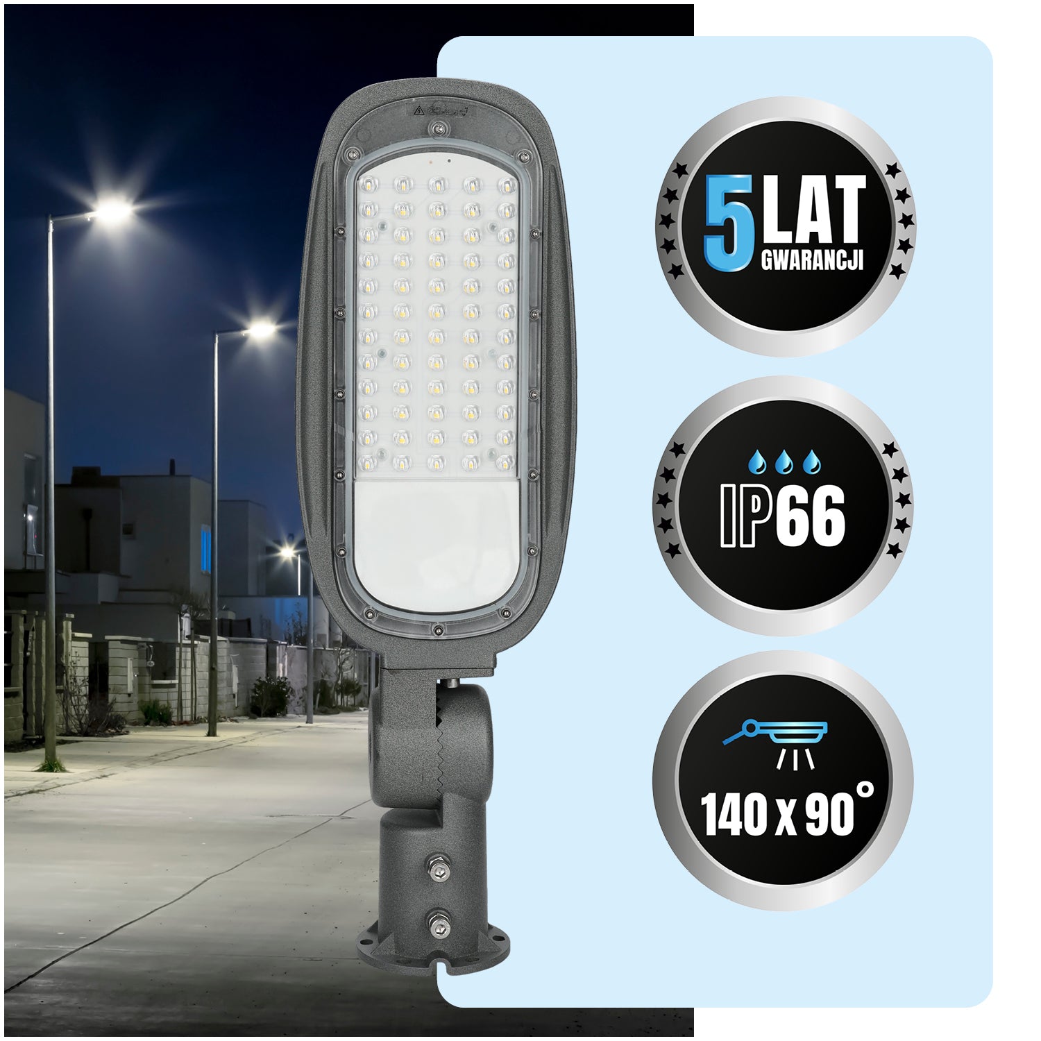 Oprawa uliczna LED LUMIN PRO 60W barwa neutralna biała