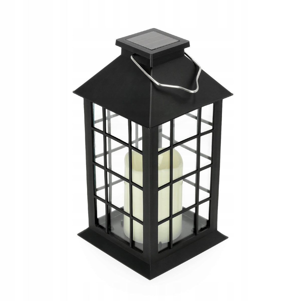 2x Znicz solarny LED na cmentarz czarny lampion 2700K IP44