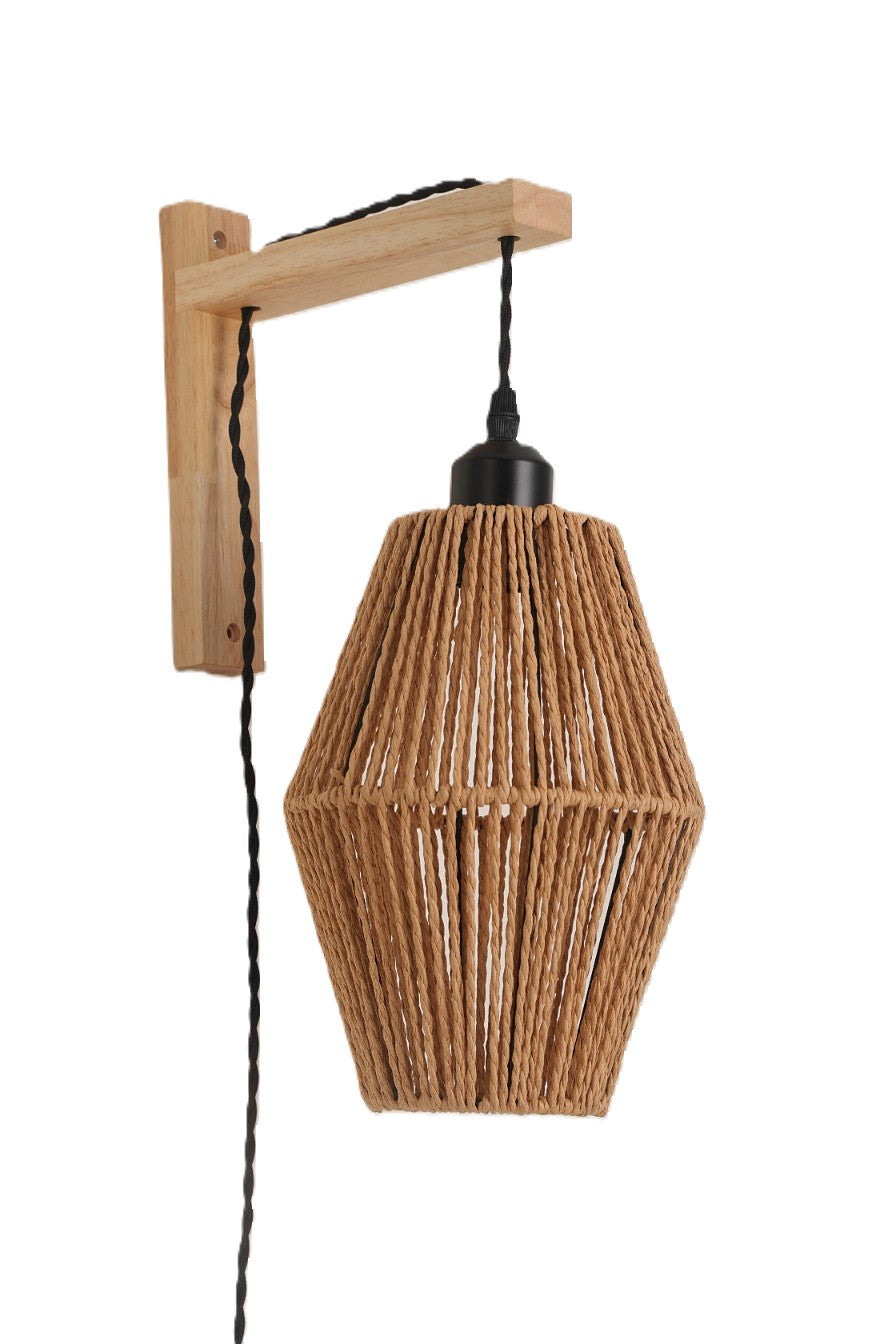 Lampa Ścienna SIBU kinkiet Stylowa ze sznurka styl Boho Ozdobna Naturalna