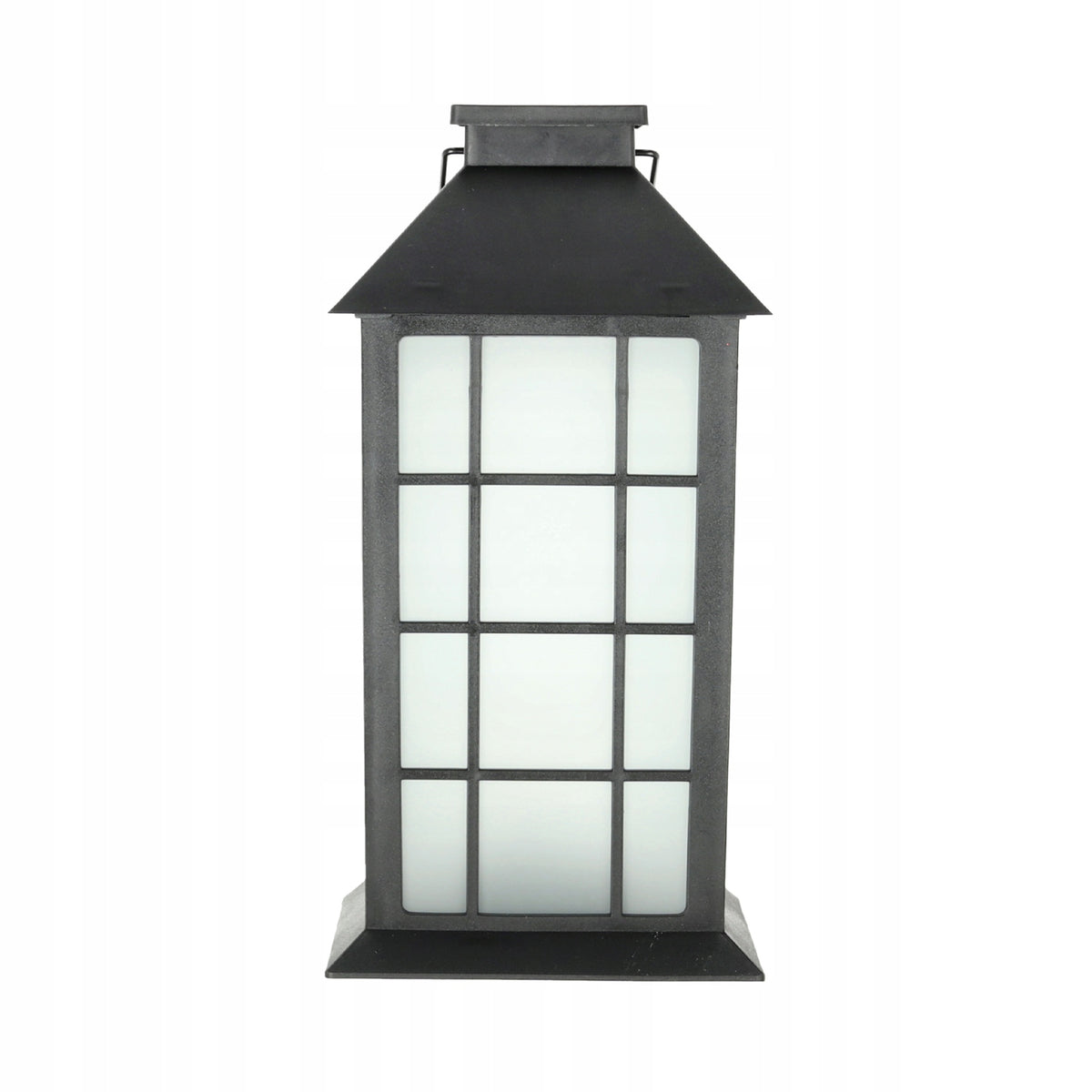 2x Znicz solarny LED na cmentarz czarne lampiony 27 cm 1600K IP44