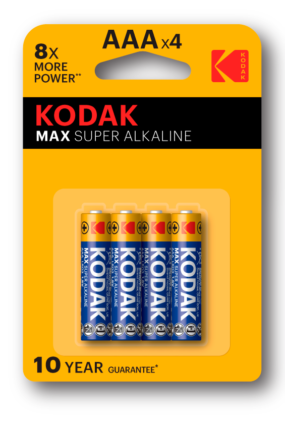 Bateria AAA KODAK MAX R3 1,5V alkaliczna BLISTER 4 sztuki MAŁY PALUSZEK