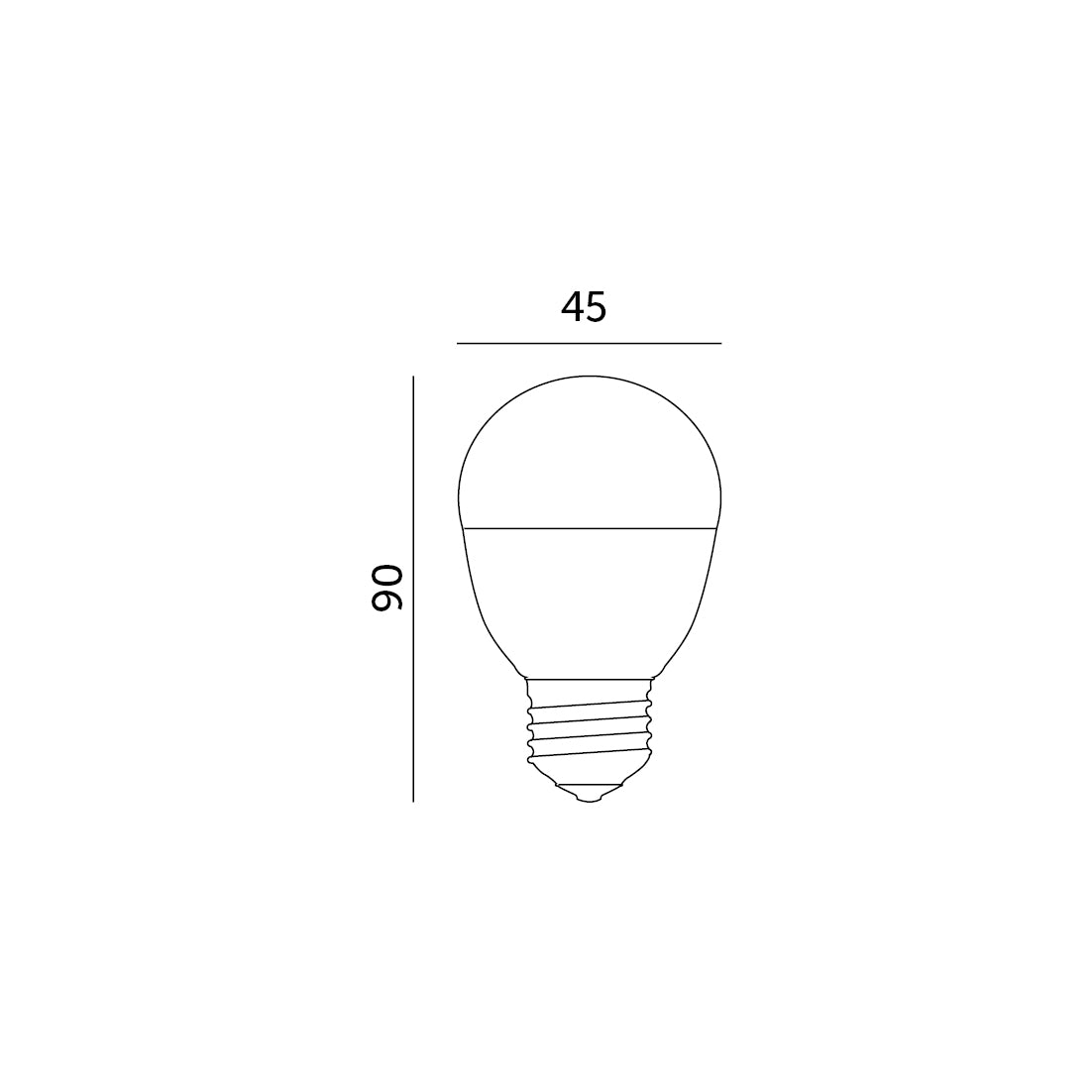 Żarówka LED 9W E14 barwa neutralna 4000K KULKA ceramiczny korpus wymiary 