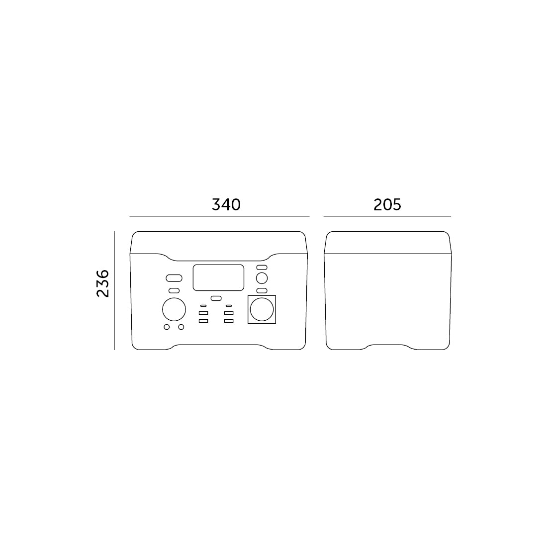 Bank energii POWERBOX 1000W PREMIUM wymiary