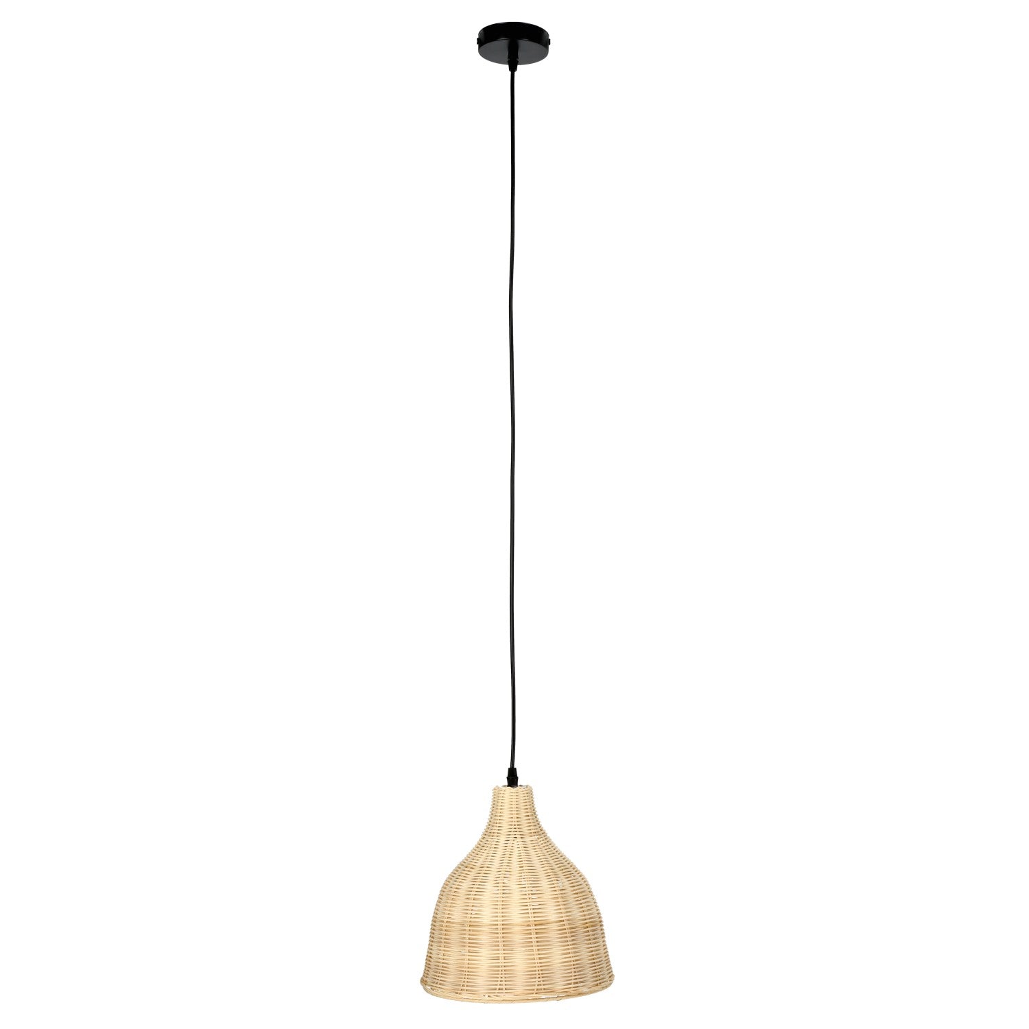 Lampa wisząca z rattanu w stylu BOHO RENNES trzonek E27