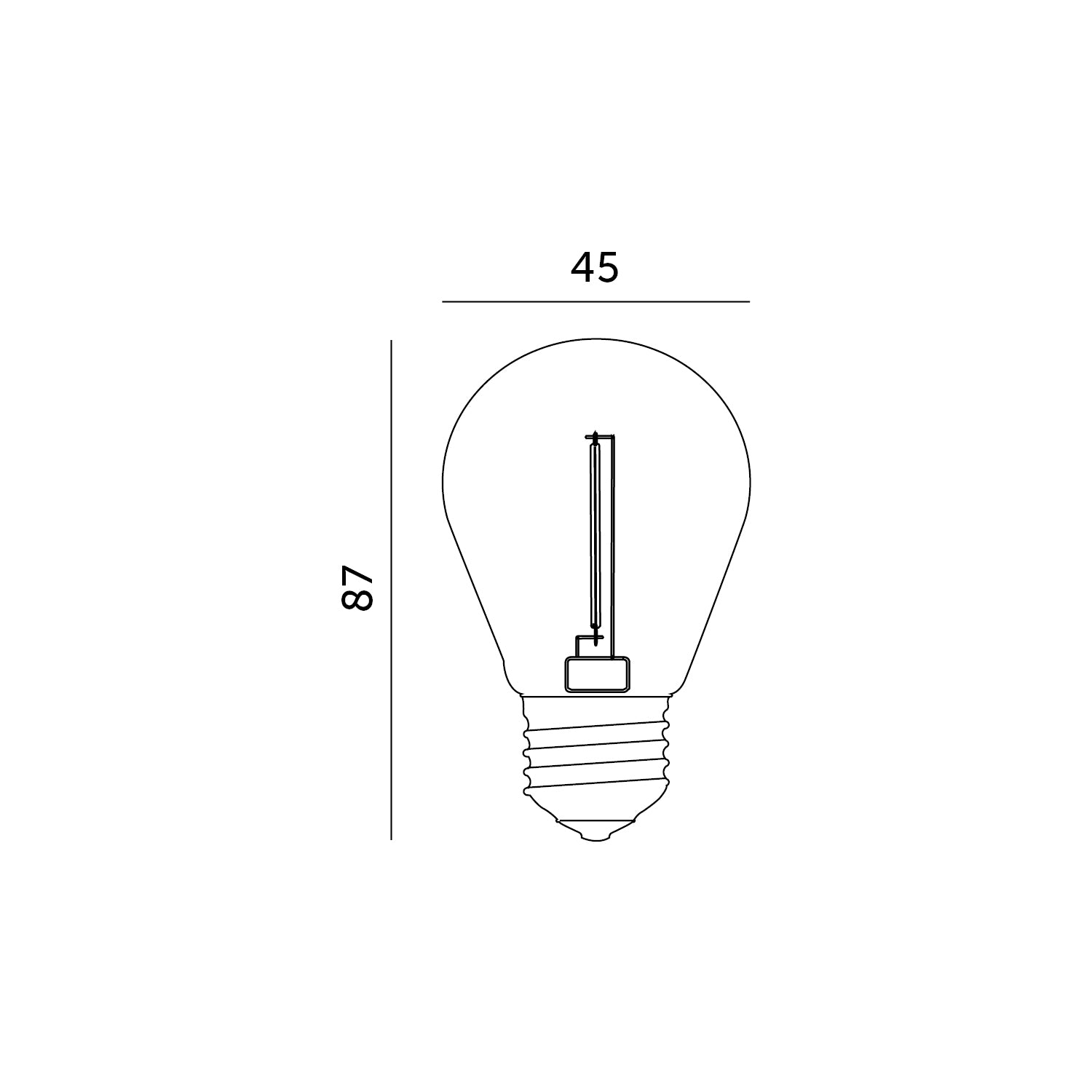 Żarówka LED ST45 1W E27 barwa CIEPŁA 2700K 50lm