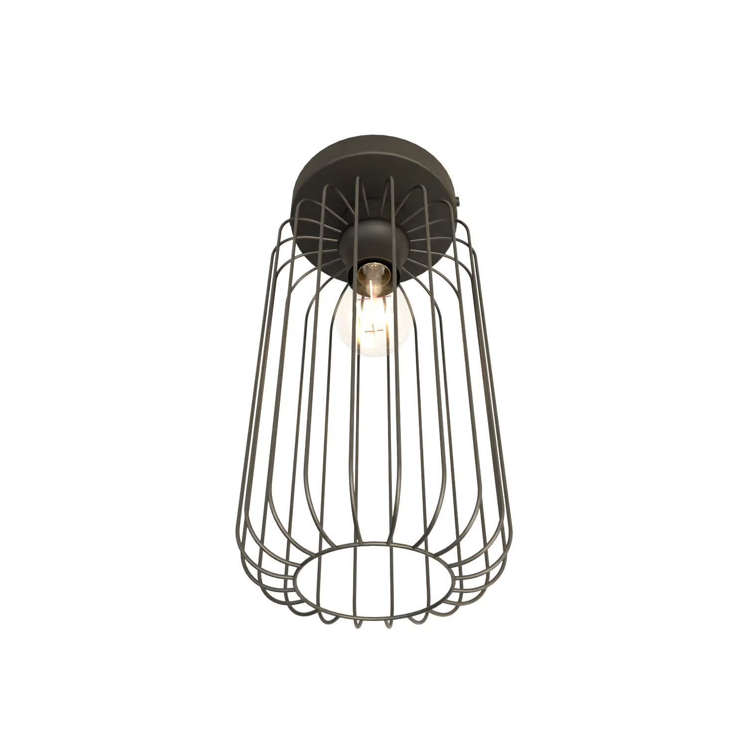 Lampa Sufitowa LIMA Czarna 1-punktowa E27 1x15W Metalowa Plafon Loft