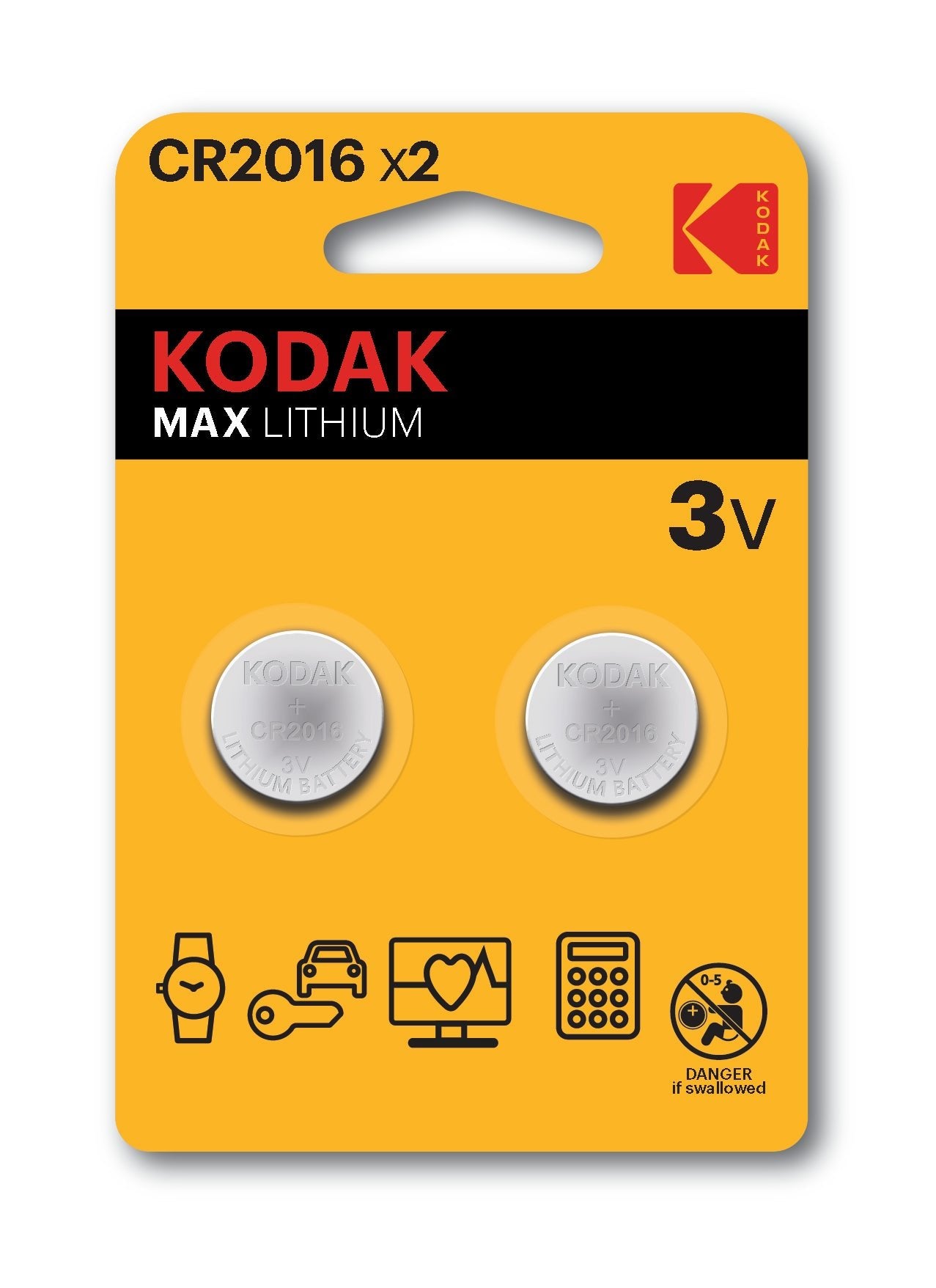 Bateria KODAK MAX CR2016 3V litowa BLISTER 2 sztuki - LAITICA