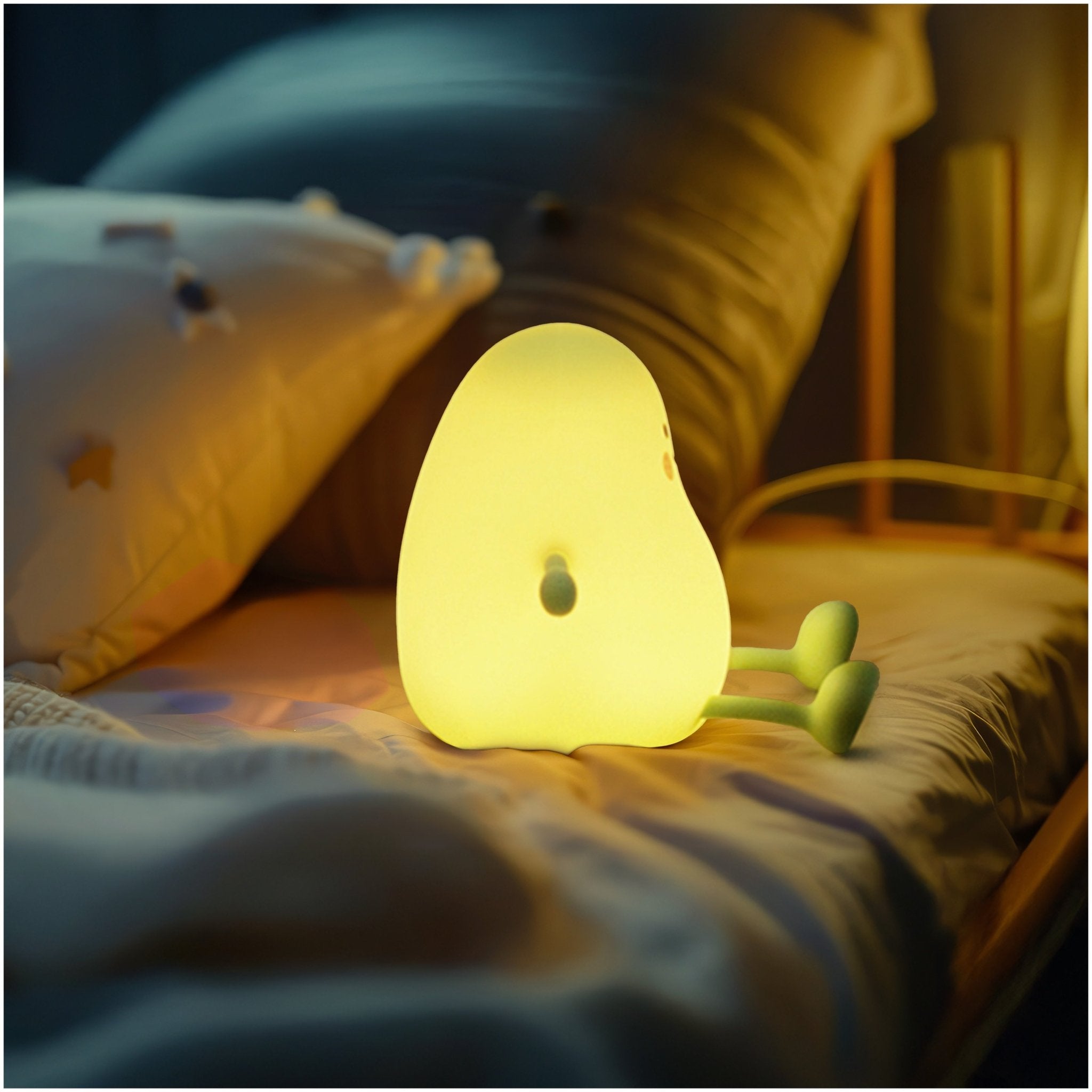Bezprzewodowa Lampka Nocna MANGO LED Silikonowa Dotykowa USB - LAITICA