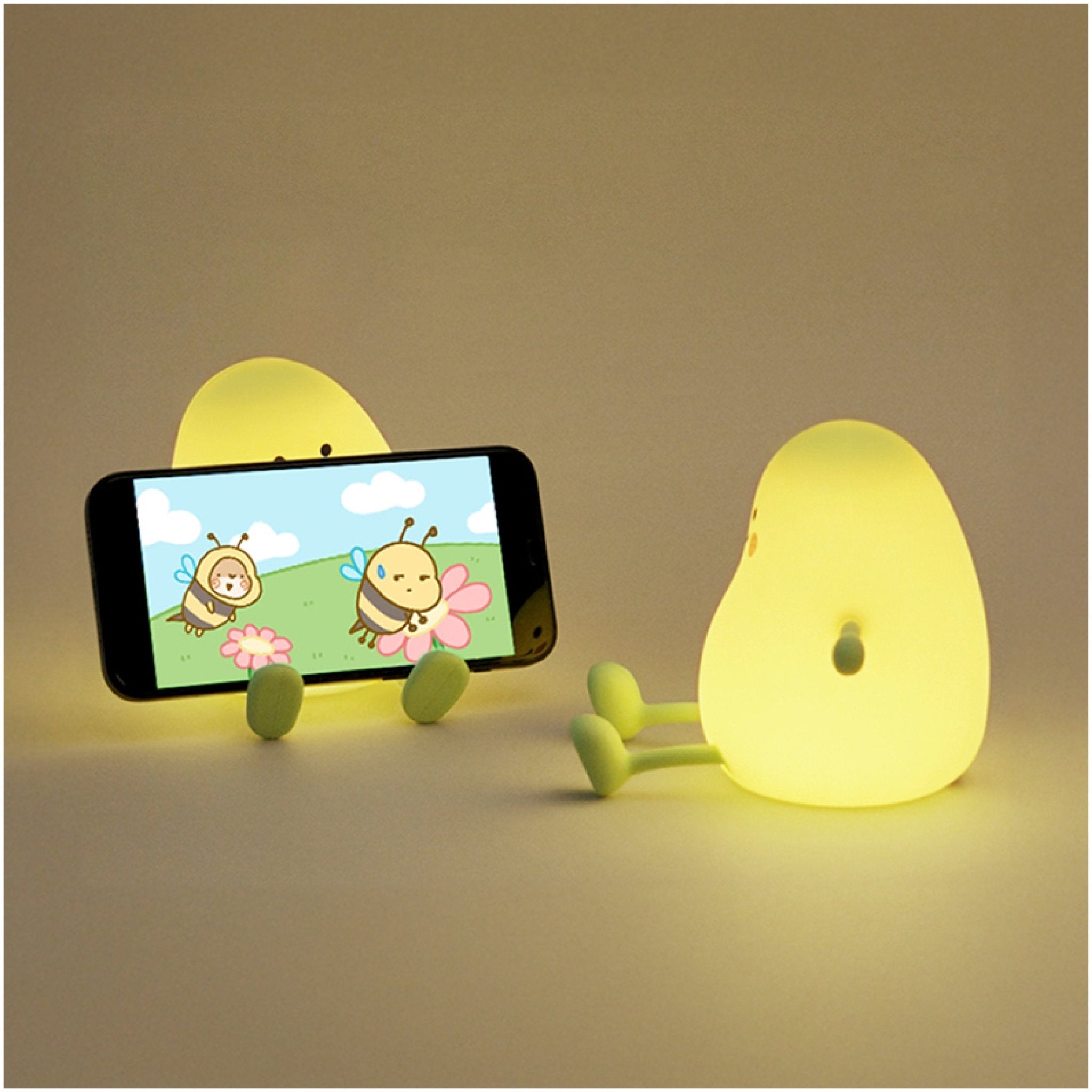 Bezprzewodowa Lampka Nocna MANGO LED Silikonowa Dotykowa USB - LAITICA